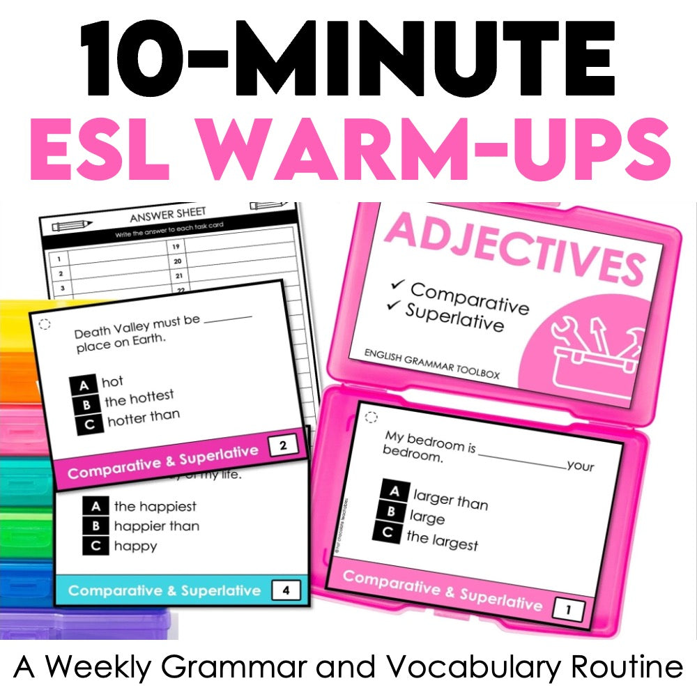 10-Minute ESL Warm-Ups: A Weekly Grammar and Vocabulary Routine