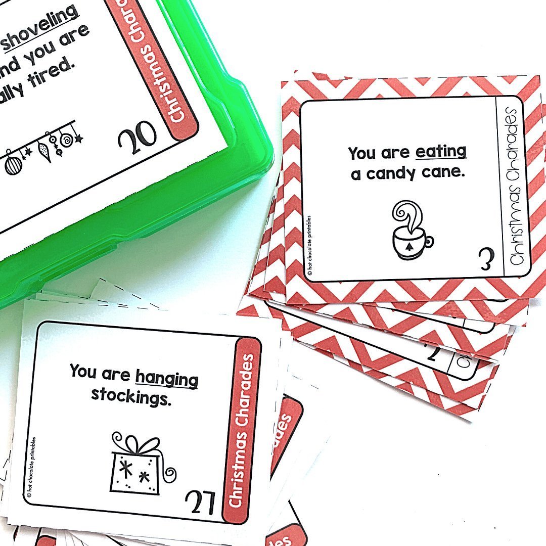 Christmas Charades: A Holiday Activity that your ELL's will love! - Hot Chocolate Teachables