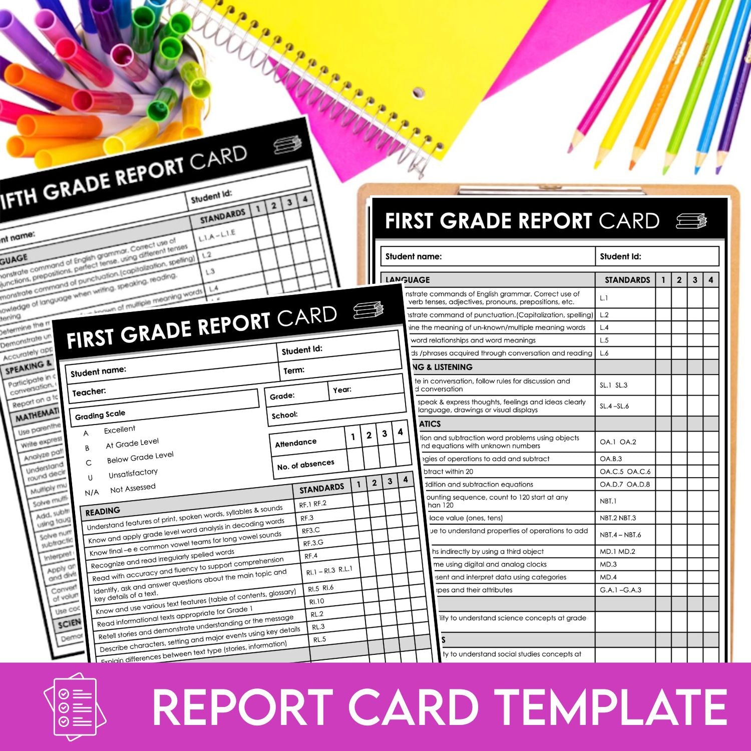 Editable Report Card Templates to make your life Easier! - Hot Chocolate Teachables