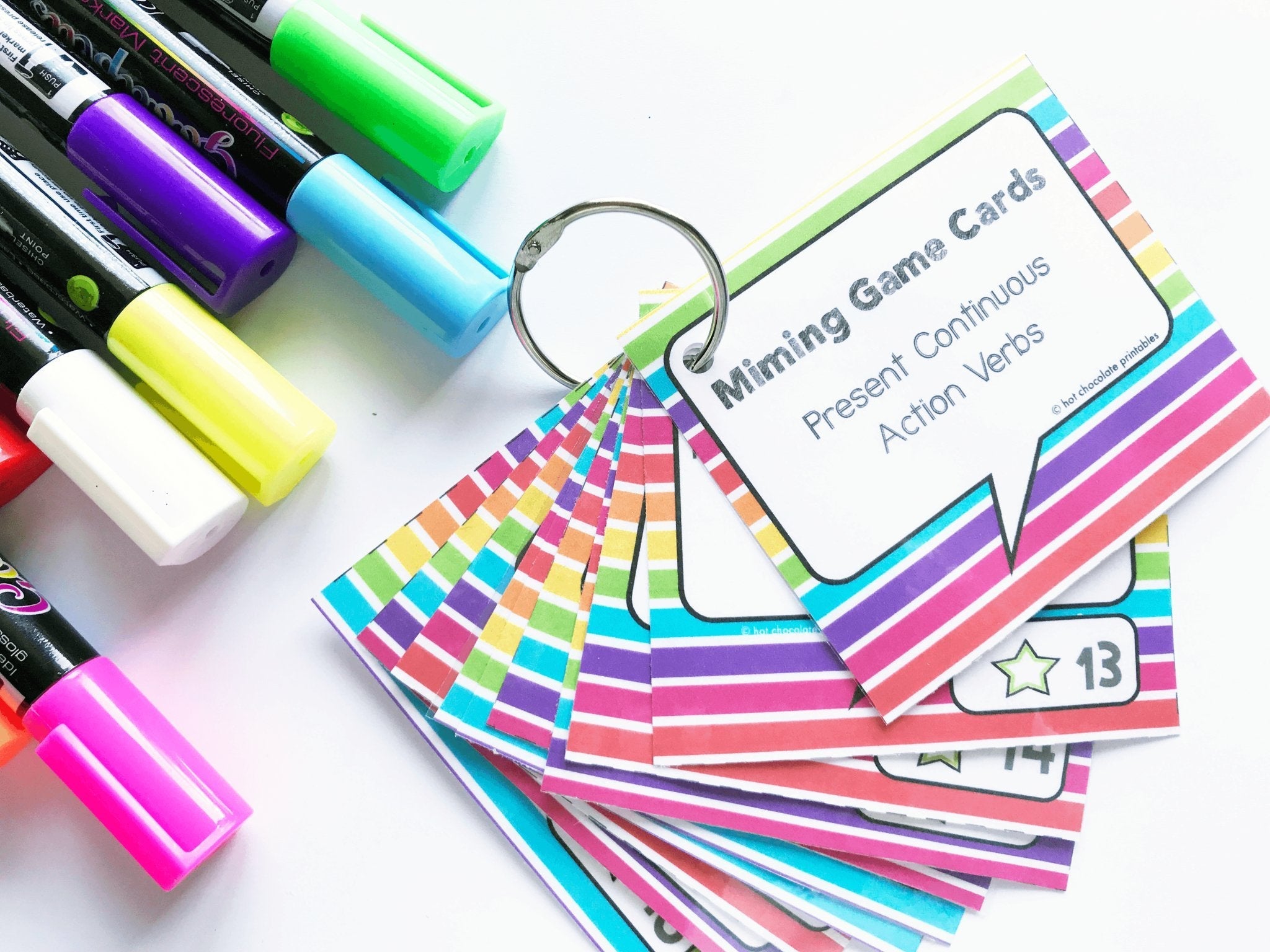 Ready, Set, Action Verbs : Help your students use the Present Continuous! - Hot Chocolate Teachables