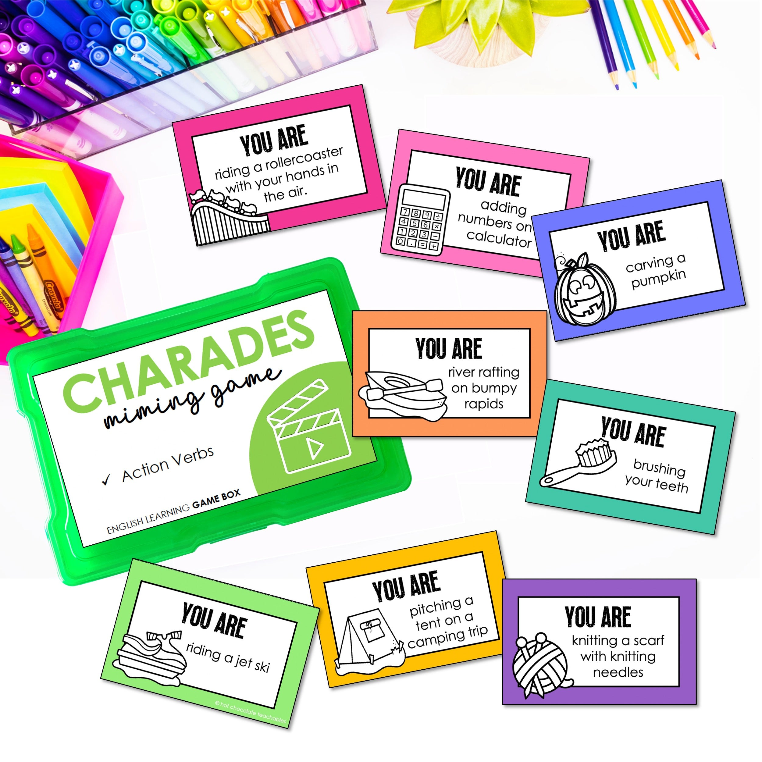 Action Verbs - Hot Chocolate Teachables