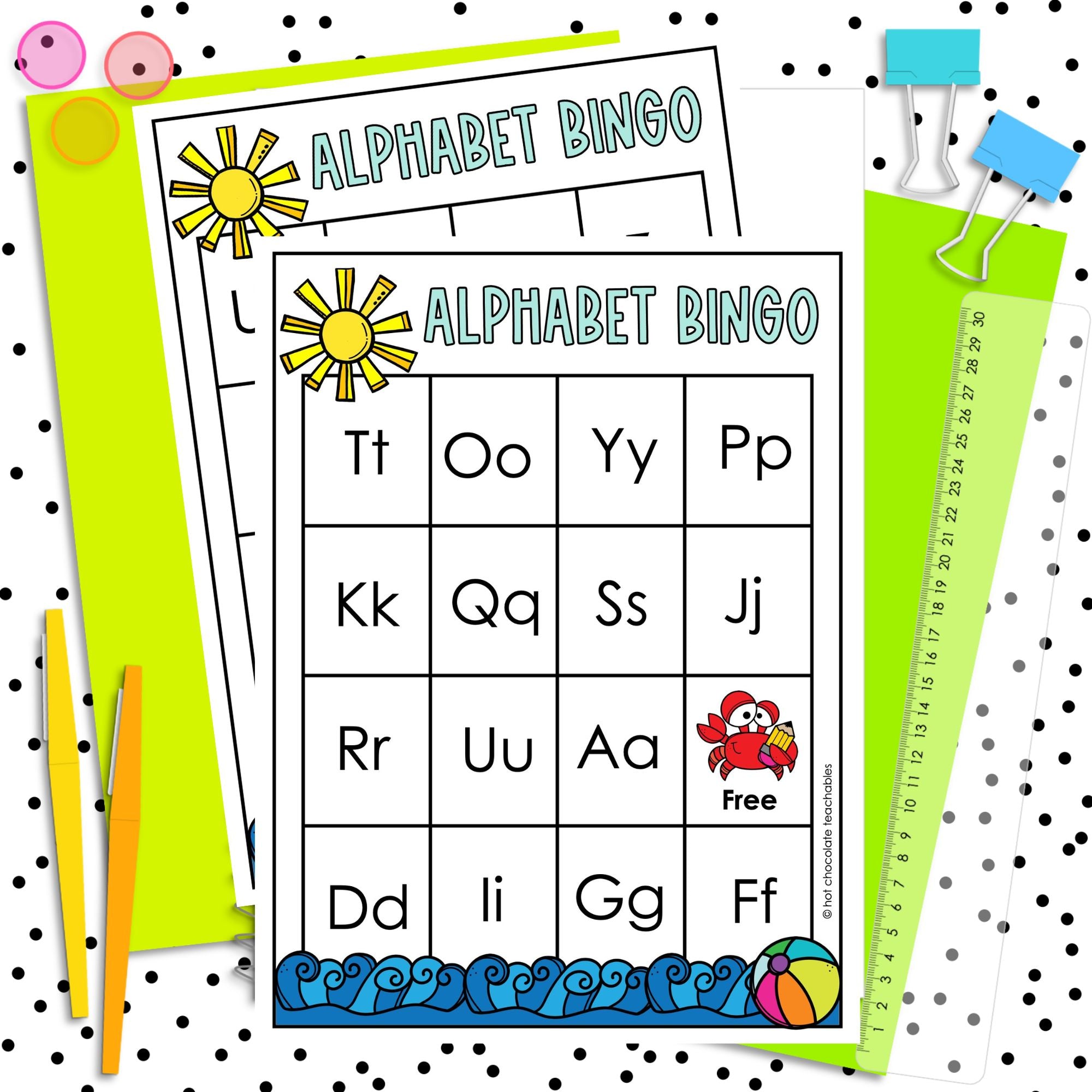 Alphabet Bingo – Uppercase & Lowercase Letter Recognition - Hot Chocolate Teachables