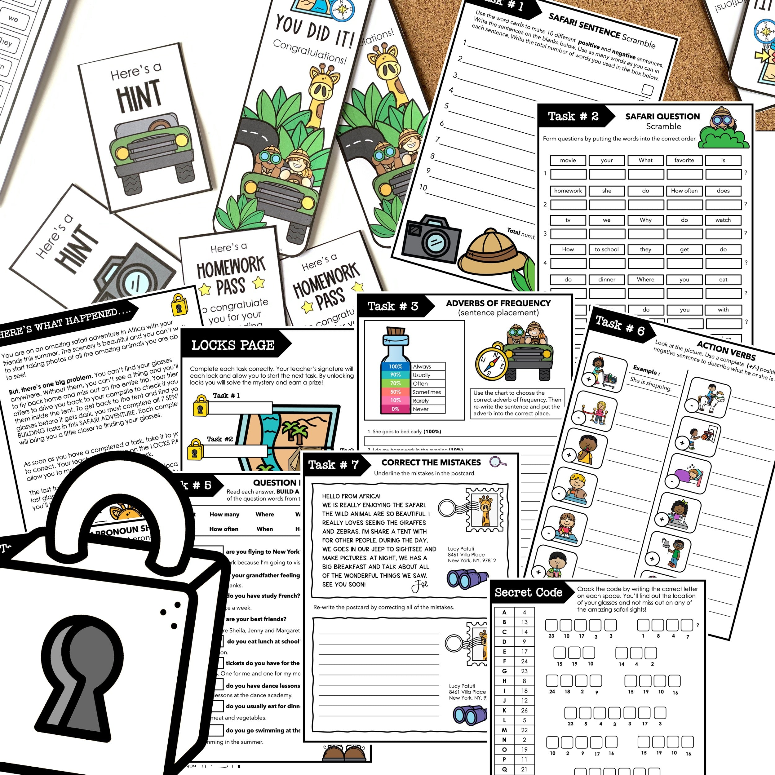 Grammar and Vocabulary Escape Rooms for ESL