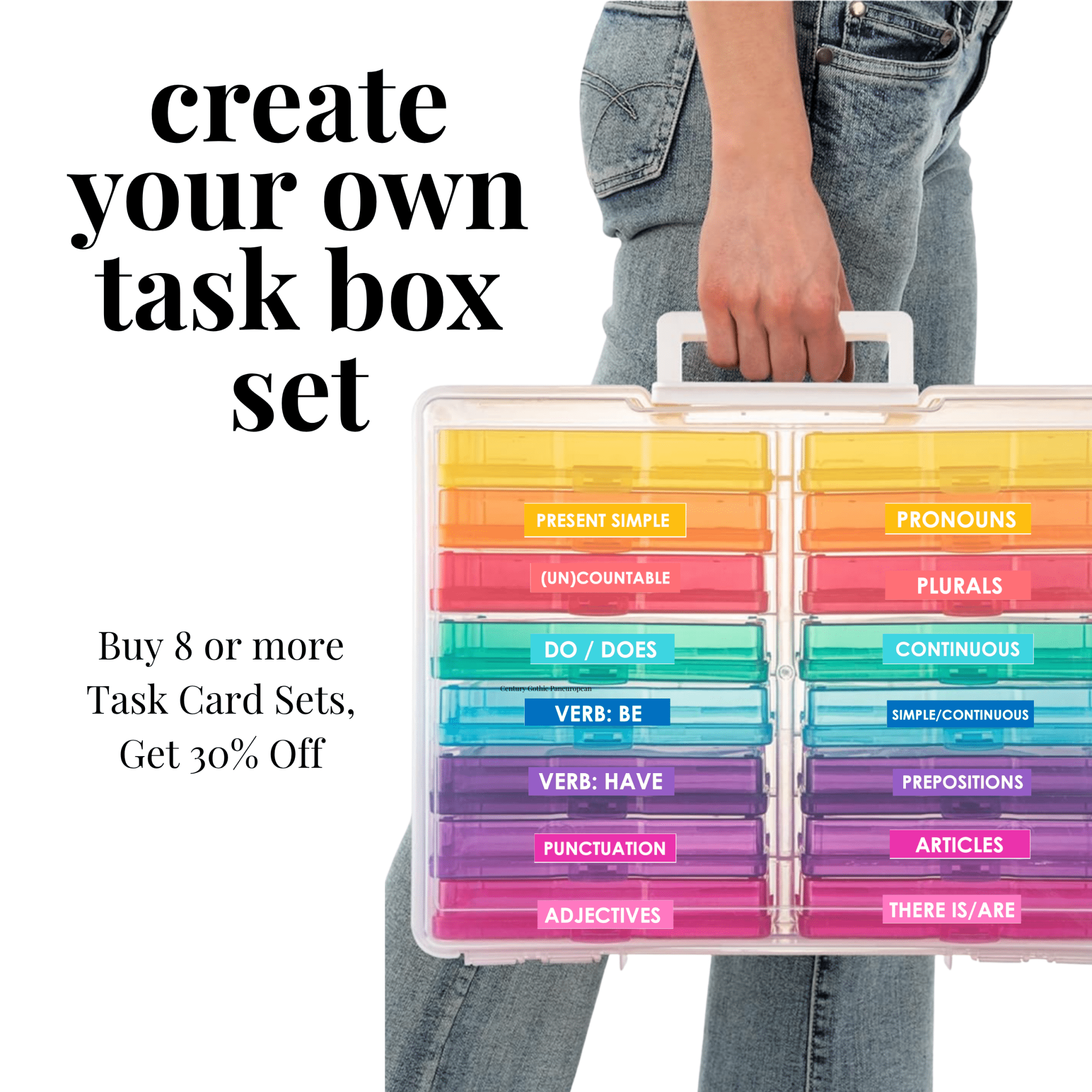 Mix & Match Grammar Task Cards – Your Kit, Your Way - Hot Chocolate Teachables