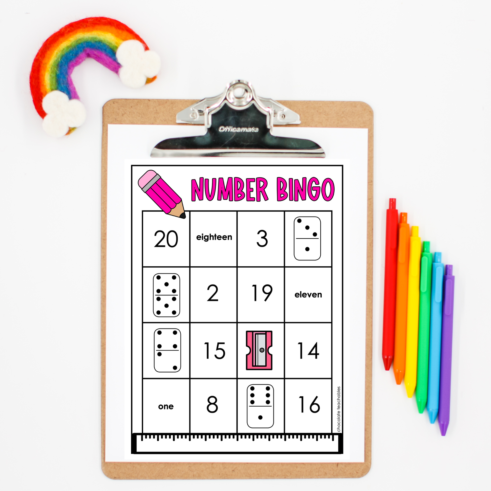 Number Recognition - Hot Chocolate Teachables