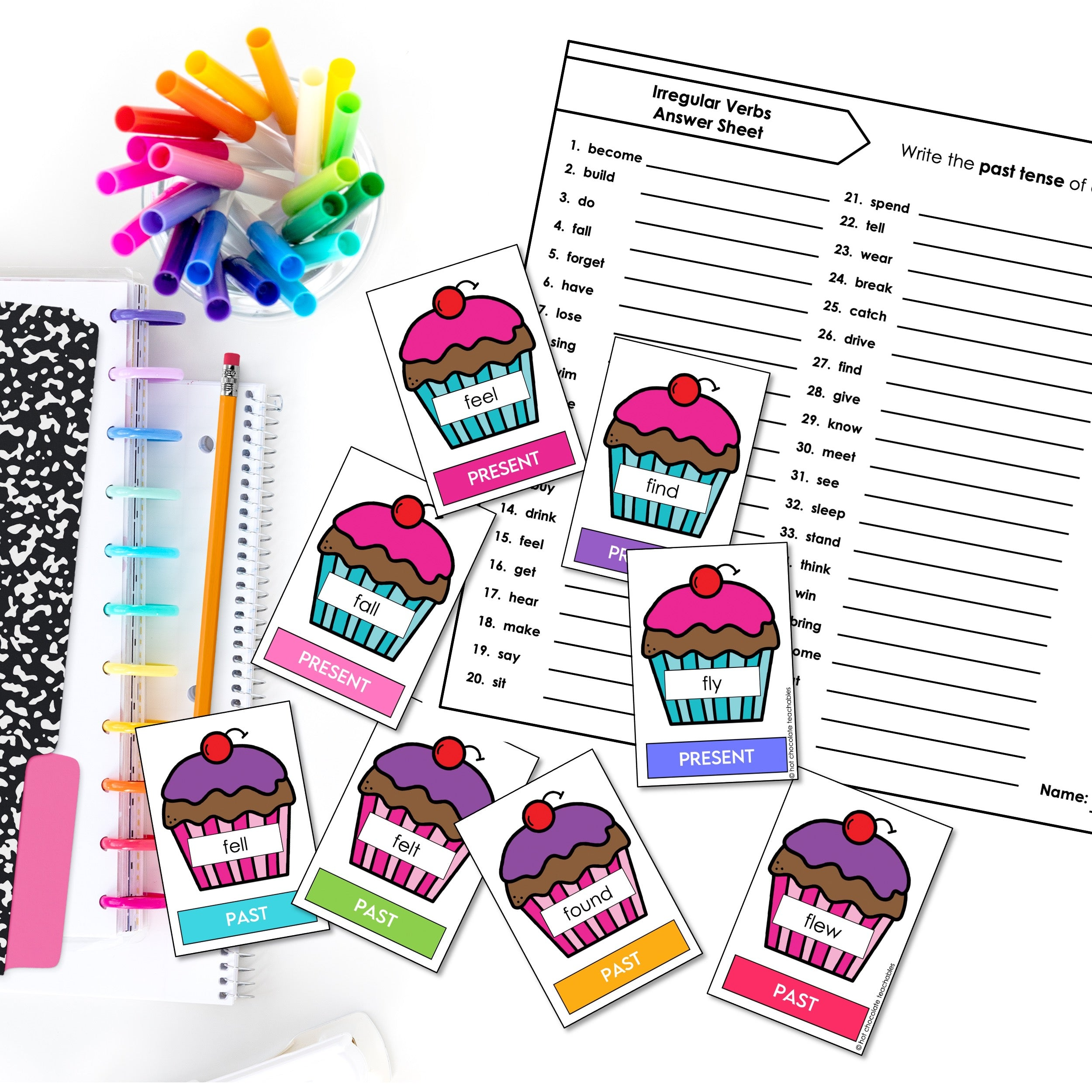 Past Tenses - Hot Chocolate Teachables