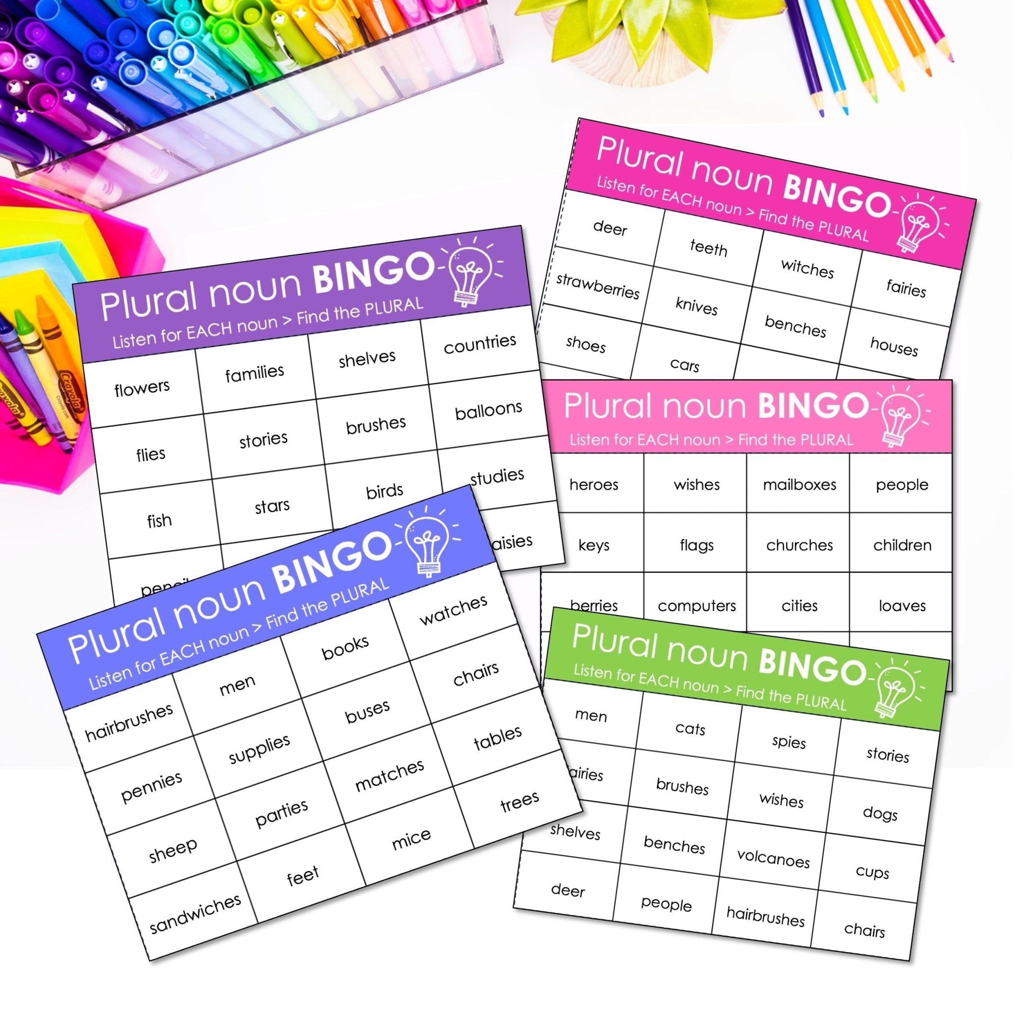 Plural Noun Activities & Games for ESL and ELA Learners - Hot Chocolate Teachables