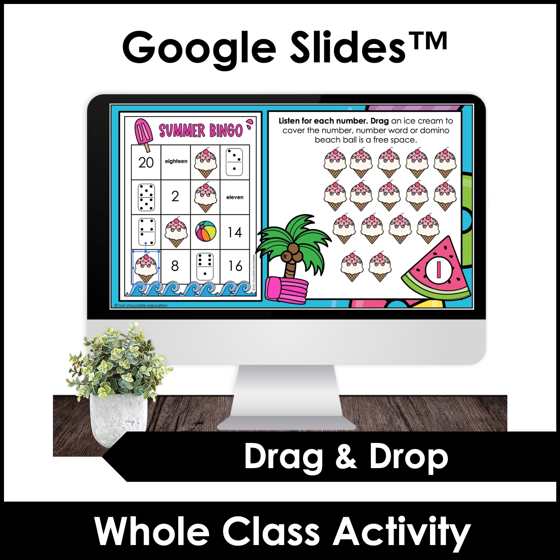 Summer Teen Number Bingo 1-20 | Number Sense |  BUNDLE