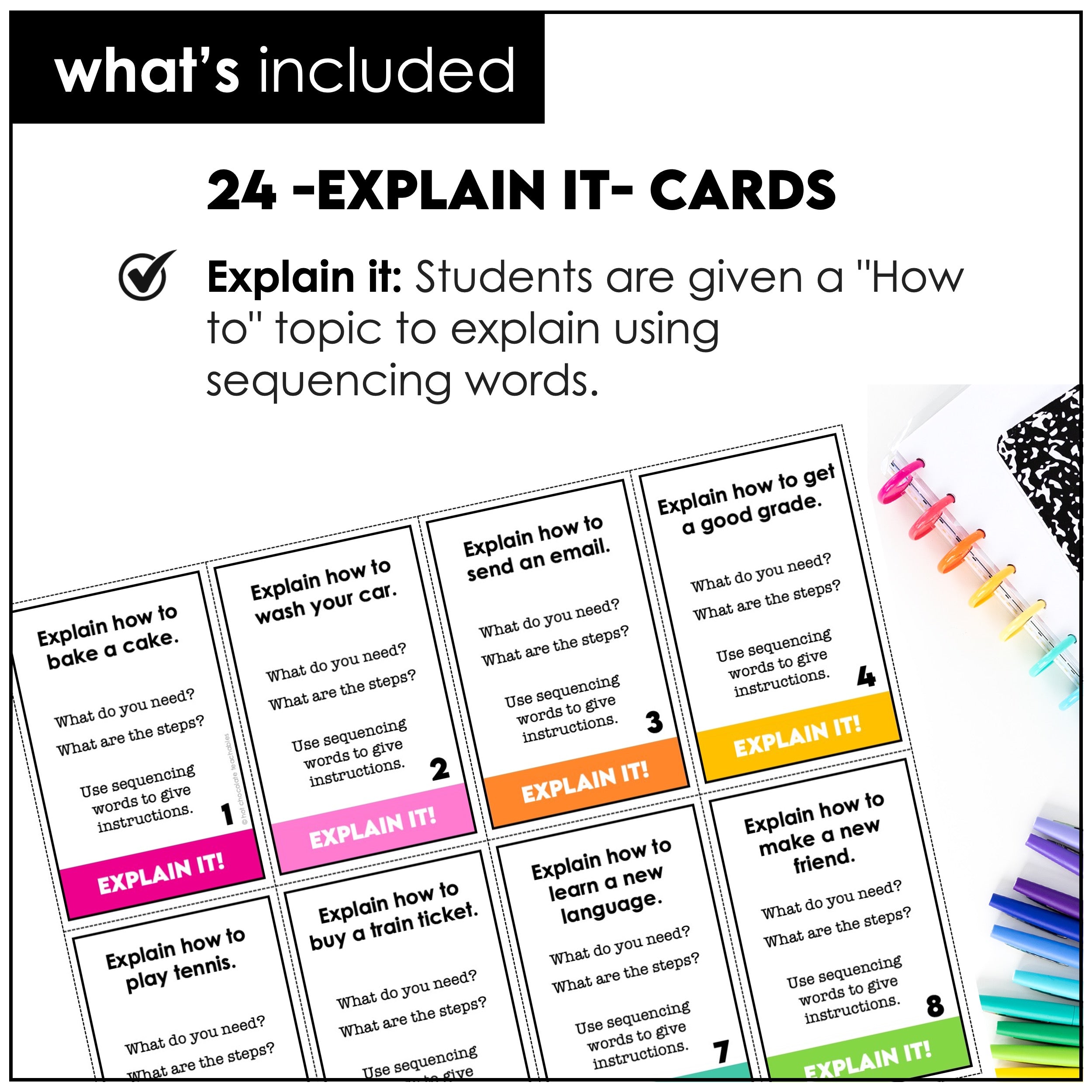 ESL Speaking Prompts – Discussion Activity Cards to Explain & Discuss Topics