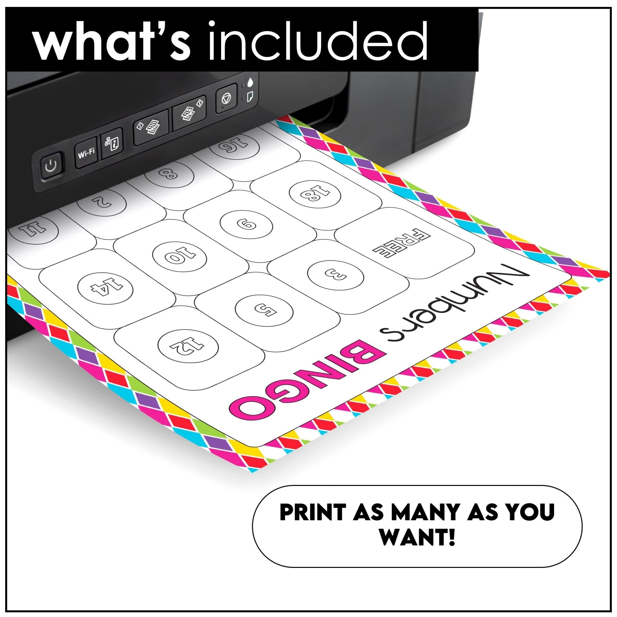 Bingo Game for Kids – Numbers 1–20 | Number Recognition & Counting Practice - Hot Chocolate Teachables