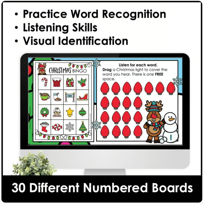 Christmas Picture Bingo BUNDLE - Print & Digital Versions - Hot Chocolate Teachables