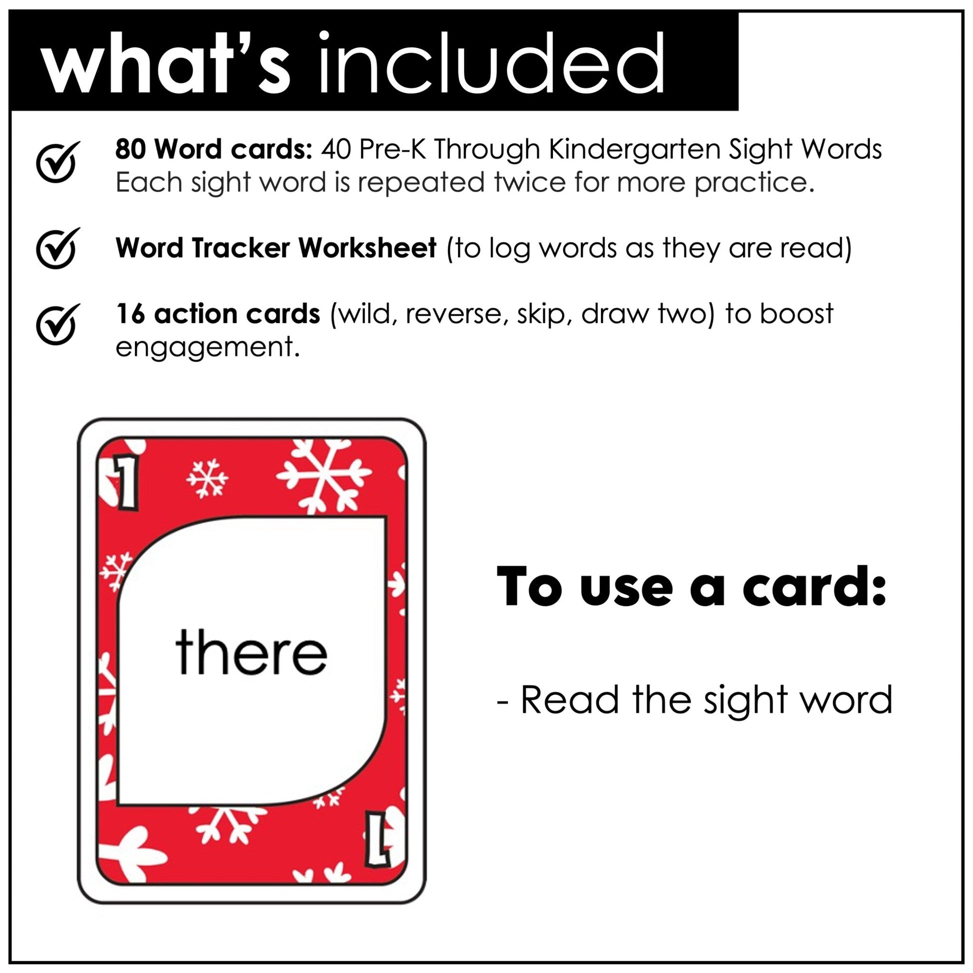 Christmas Sight Word Card Game for Pre - Primer and Primer Lists - Plays like UNO - Hot Chocolate Teachables