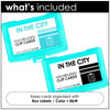 City Vocabulary CLIP CARD activity task cards | Shops and Buildings in a Town - Hot Chocolate Teachables