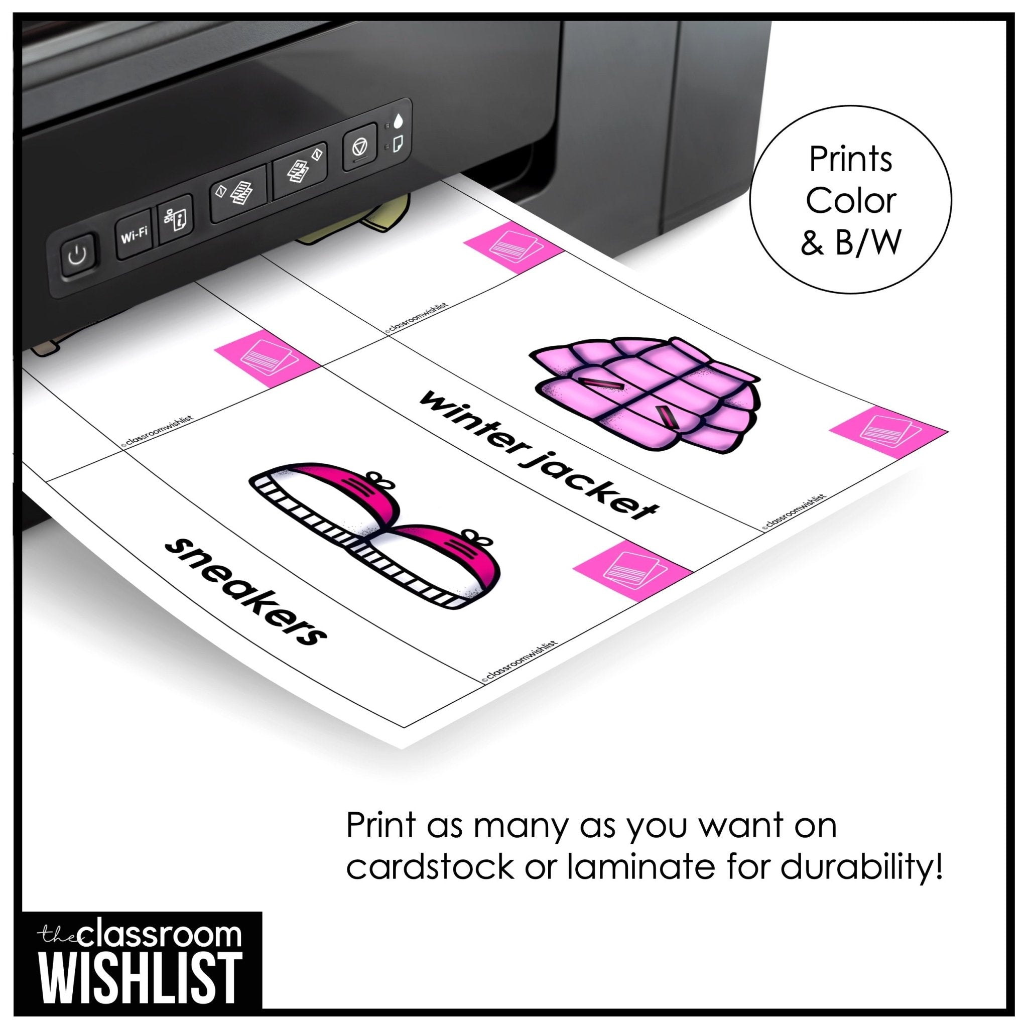 Clothes Vocabulary Flashcards & Picture Dictionary Print + Digital | ESL | ELL - Hot Chocolate Teachables