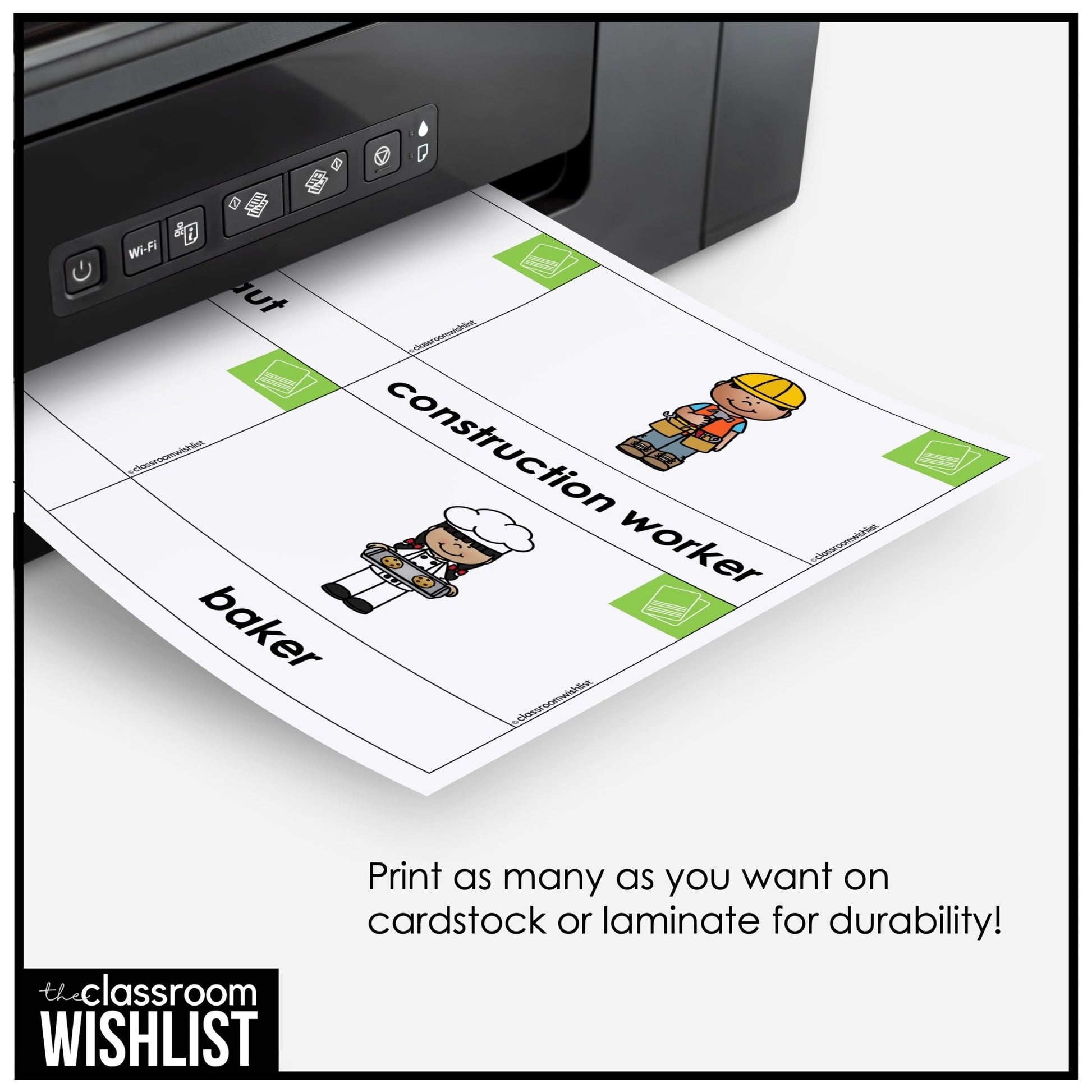 Community Helper Vocabulary Pack: Flashcards & Picture Dictionary - Job, Career - Hot Chocolate Teachables