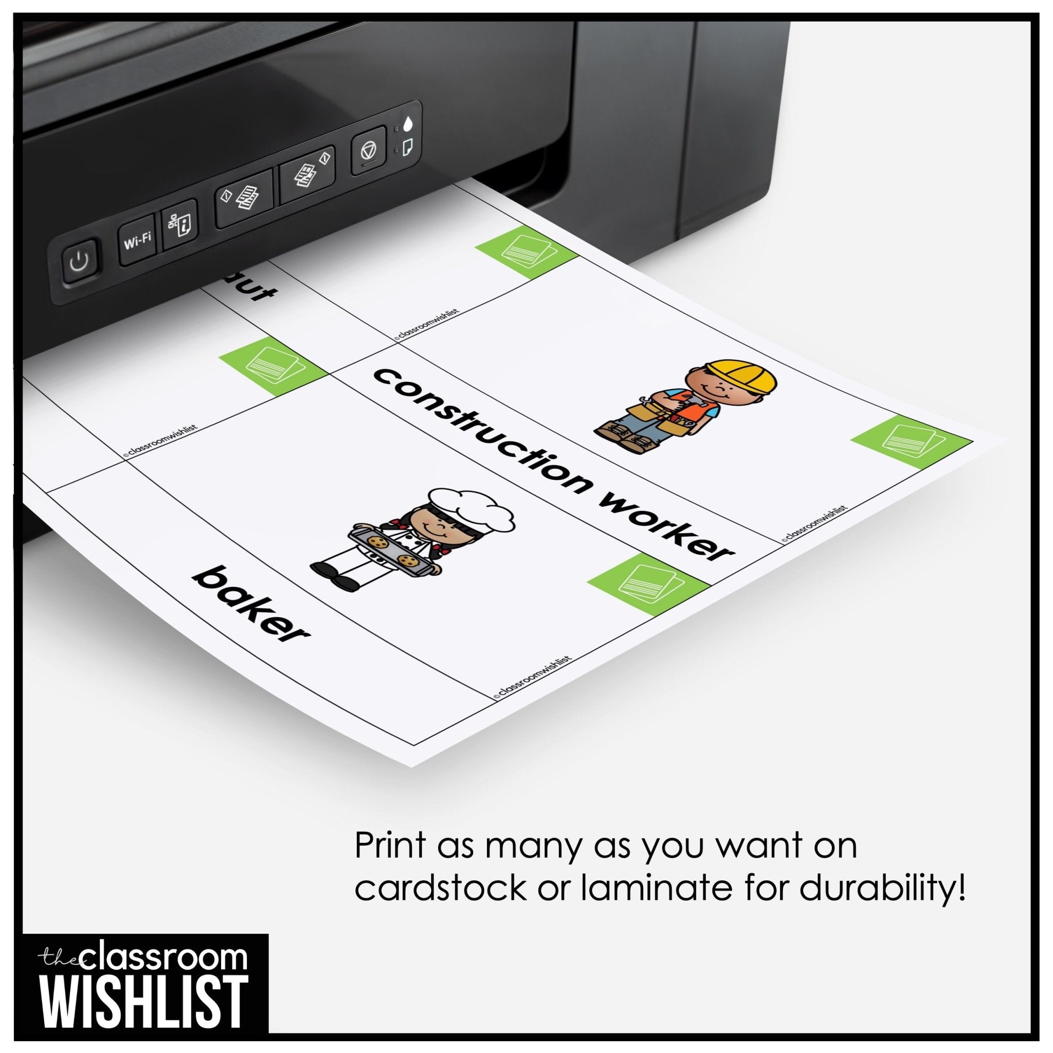 Community Helpers Flashcard Bundle | Flash Cards & Picture Dictionary ESL | ELL - Hot Chocolate Teachables