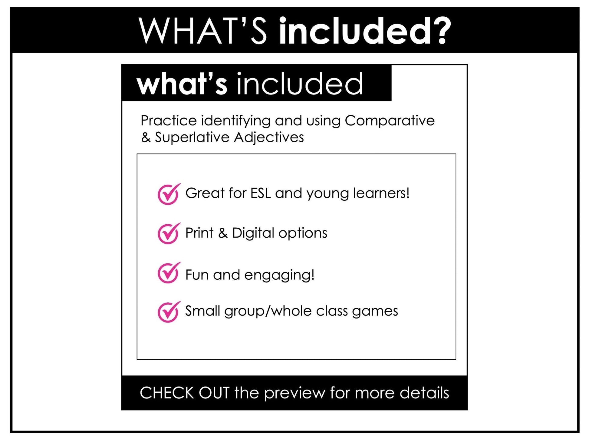 Comparative & Superlative Adjective Activity Bundle | Print & Digital - Hot Chocolate Teachables