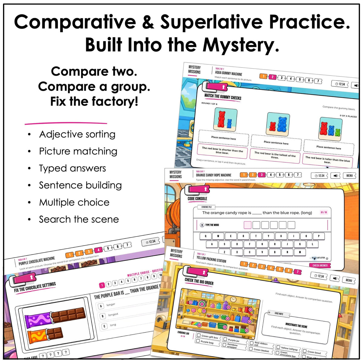 Comparative and superlative practice activities