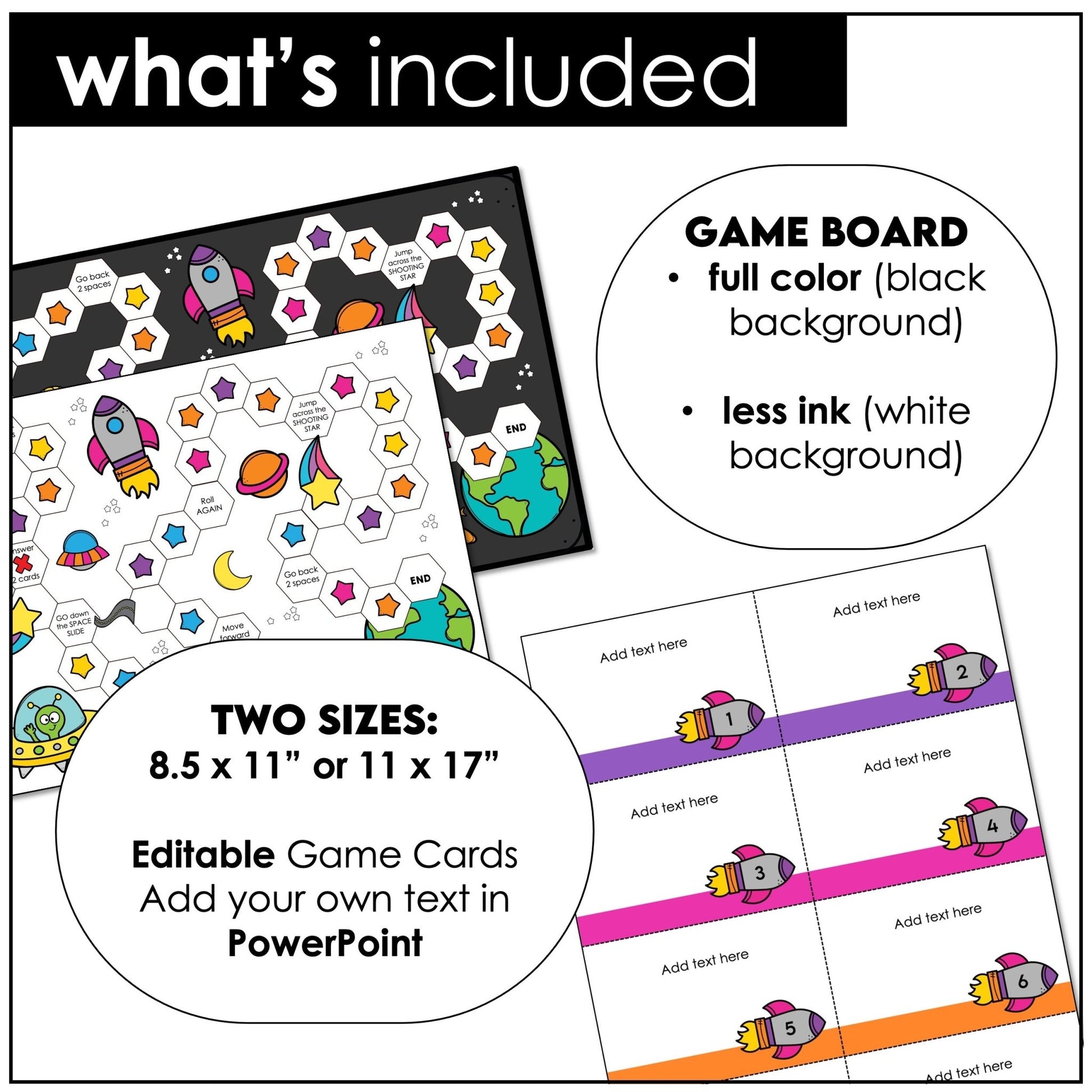 Create Editable Board Games for any subject | Templates with Editable Game Cards - Hot Chocolate Teachables