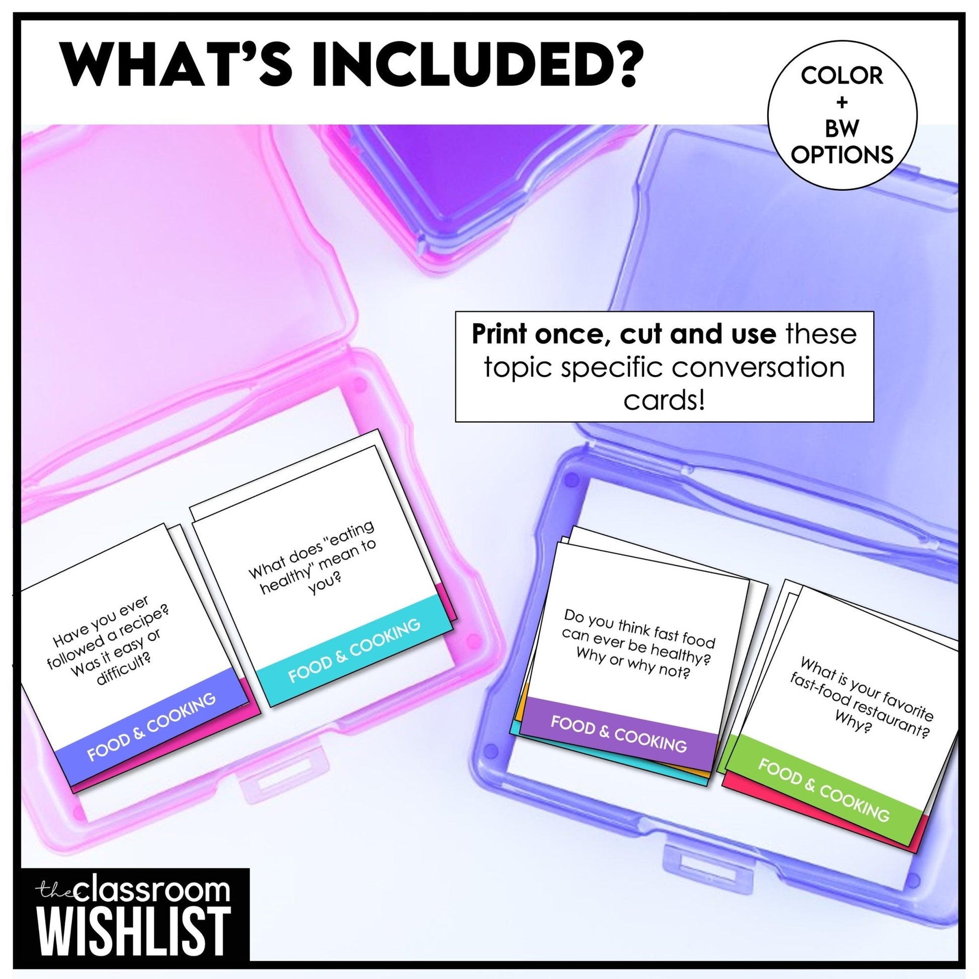 English Conversation Questions: Food & Cooking | ESL & EFL Speaking Activity - Hot Chocolate Teachables