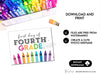 First Day Day of FOURTH Grade, Back to School School Signs for 4th Grade - Hot Chocolate Teachables