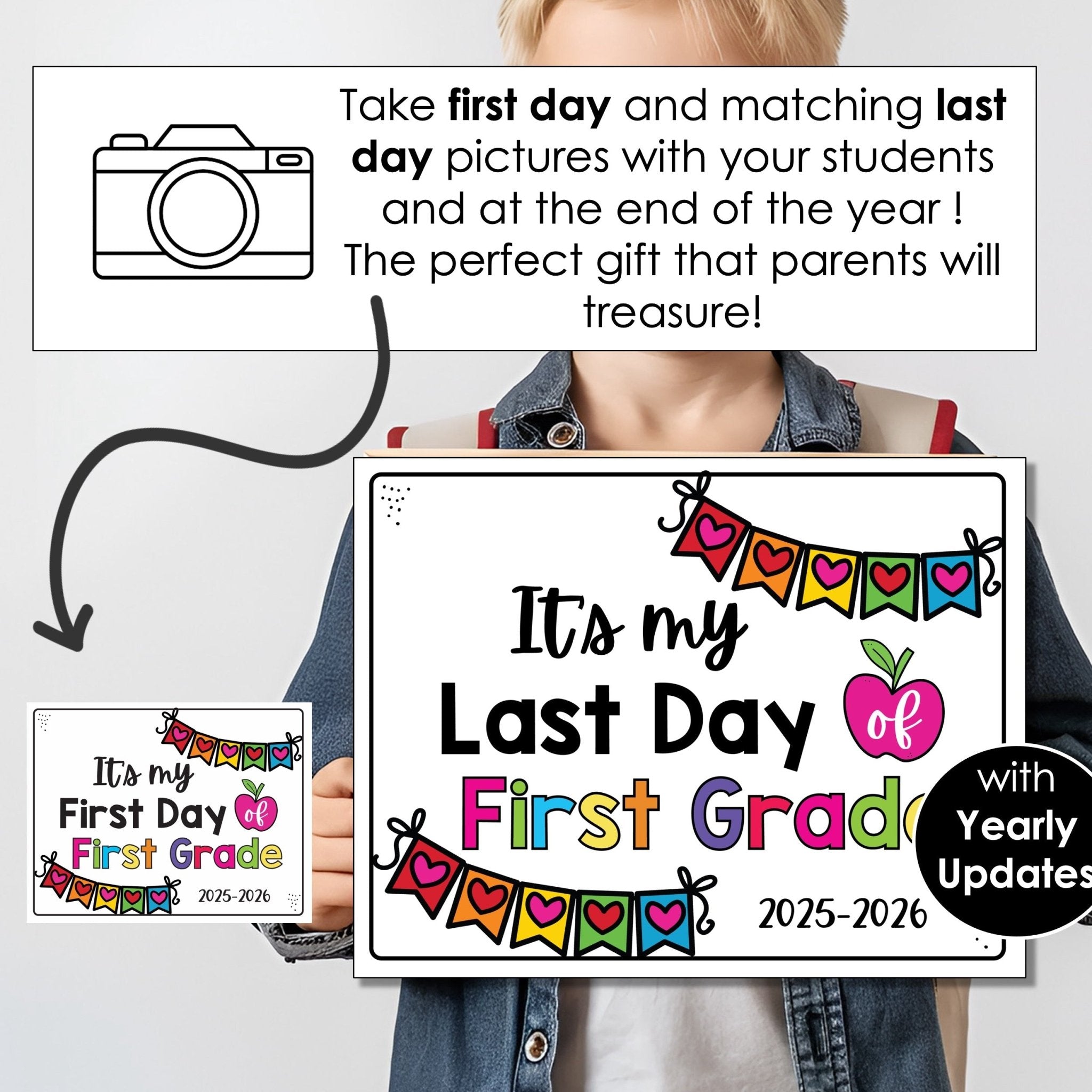 {FREEBIE} 2024 - 2025 - 2026 End of the School Year Sign - Last Day of School with yearly UPDATES - Hot Chocolate Teachables