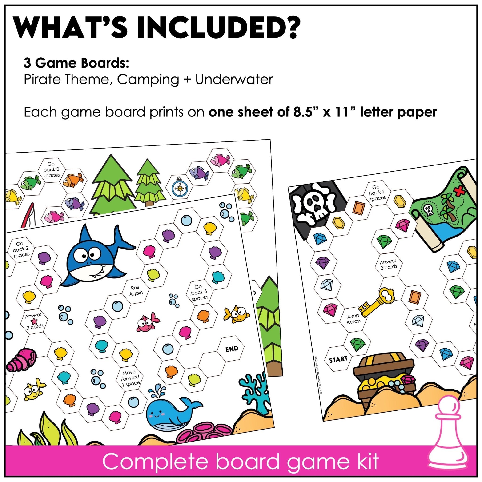 Fry’s First 100 Sight Words Board Games – Sight Word Centers & Literacy Games - Hot Chocolate Teachables