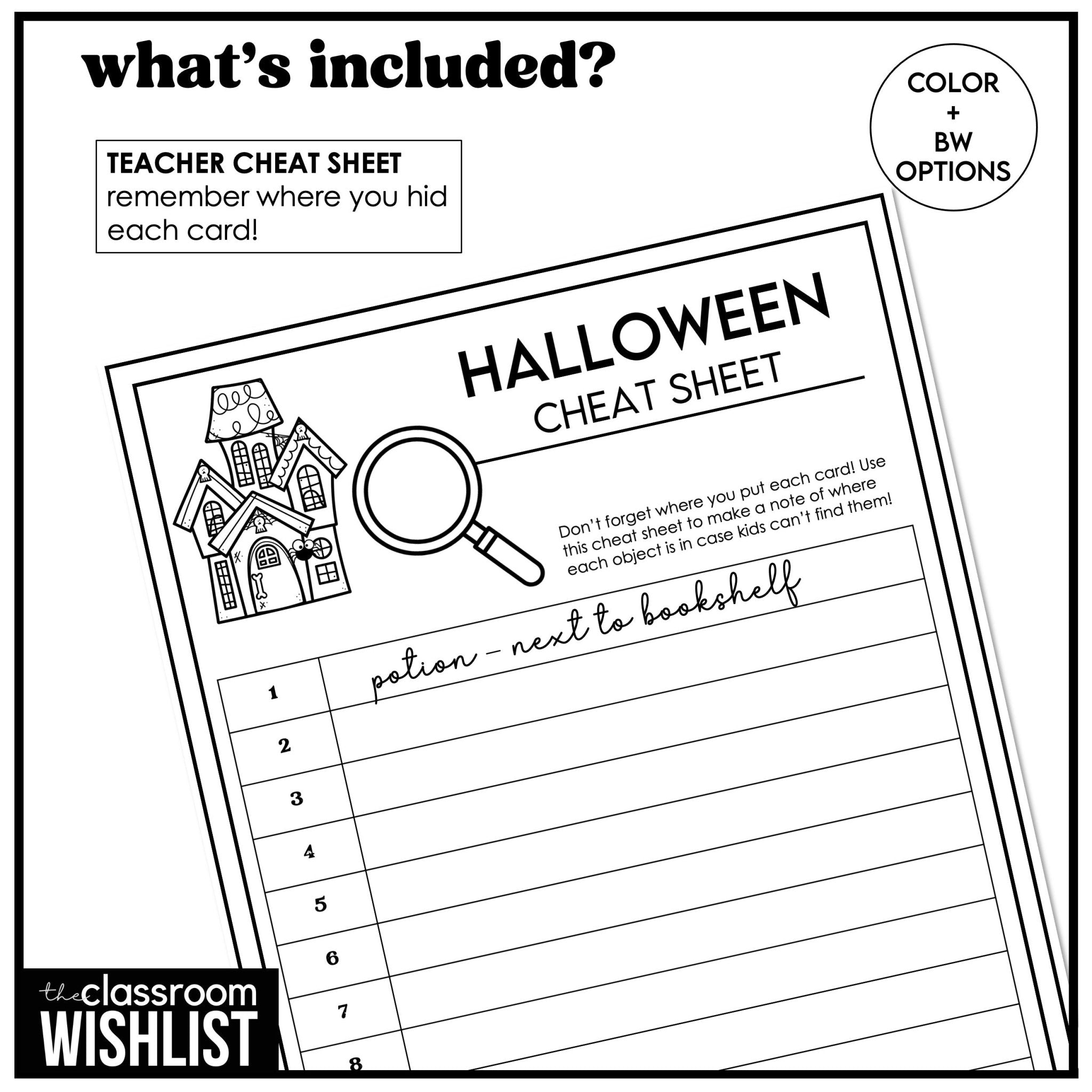 Halloween Vocabulary Scavenger Hunt - Classroom Party Game with Clues - Hot Chocolate Teachables