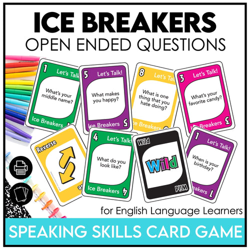 Ice Breaker Card Game - Getting to Know You Questions - Back to School - Hot Chocolate Teachables