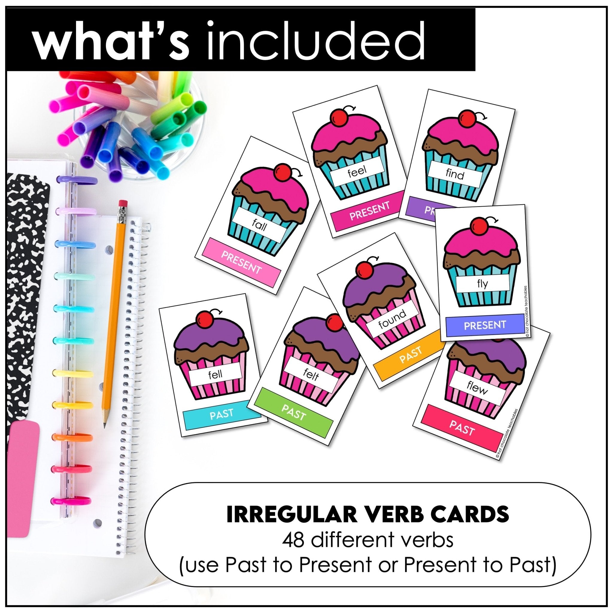 Irregular Verb Game - Slap It - Hot Chocolate Teachables