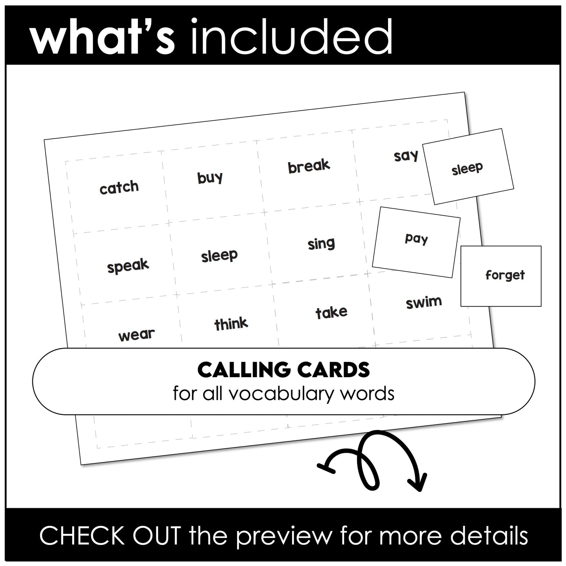 Irregular Verbs Bingo Game | Past Tense Verb Activity - Hot Chocolate Teachables