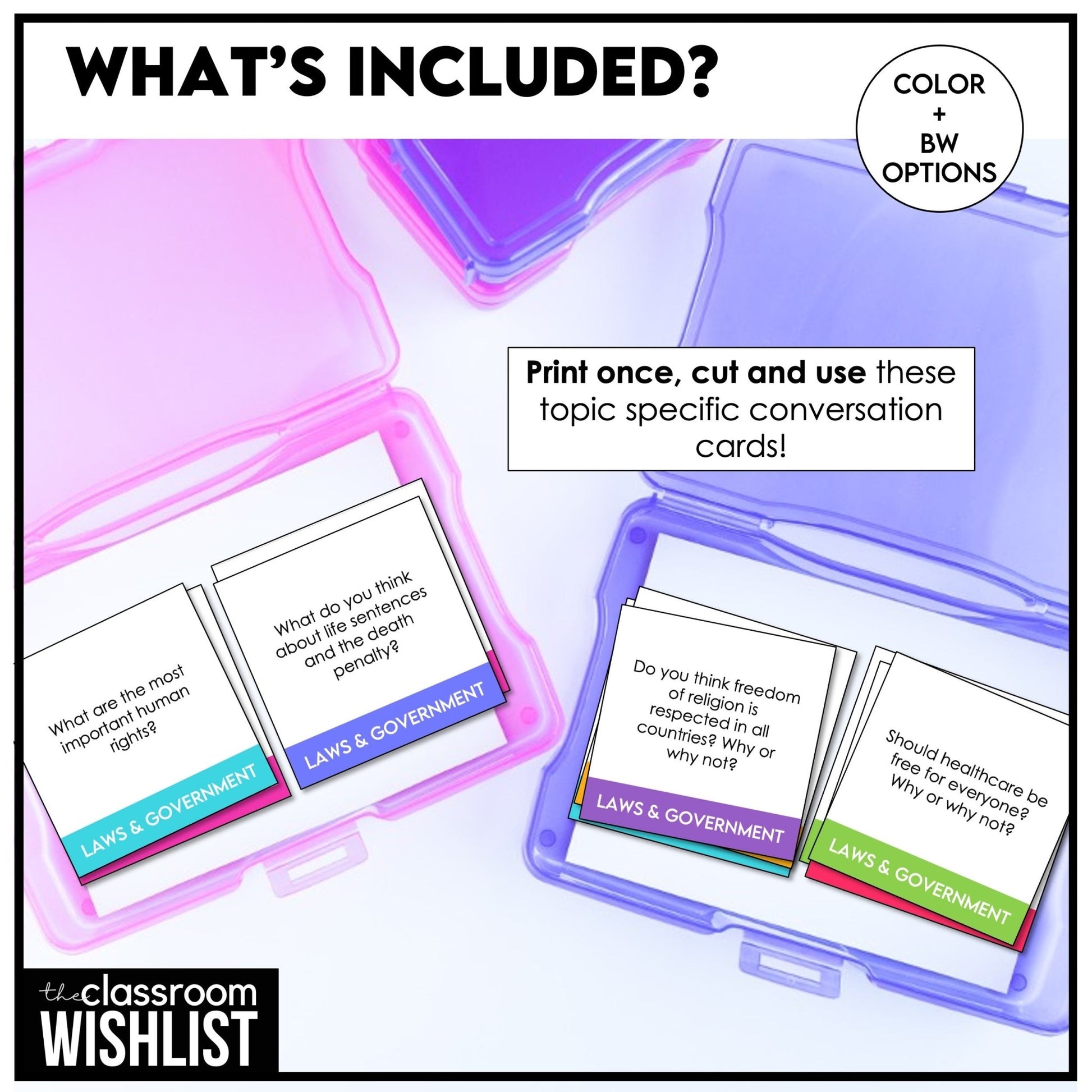 Justice, Democracy, Laws & Society | Civics Conversation Starters Teens & Adults - Hot Chocolate Teachables