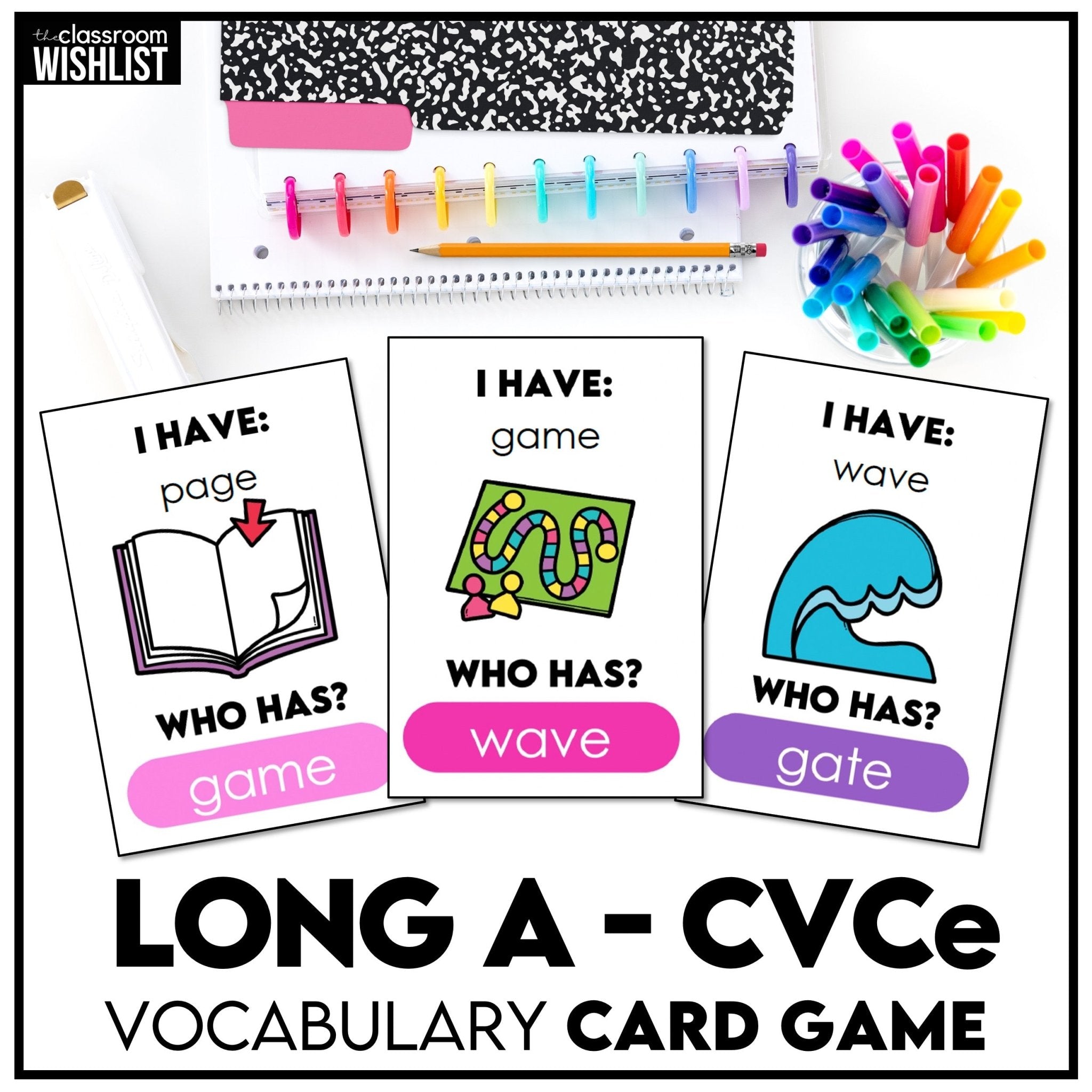 Long A Silent E Vowel Card Game – CVCe - Magic E - I have, Who has? - Hot Chocolate Teachables