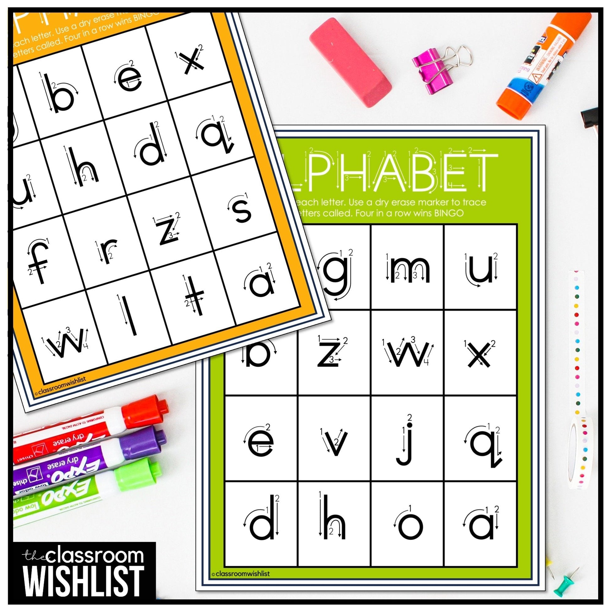 Lowercase Alphabet Bingo – Letter Formation & Tracing Game - Hot Chocolate Teachables