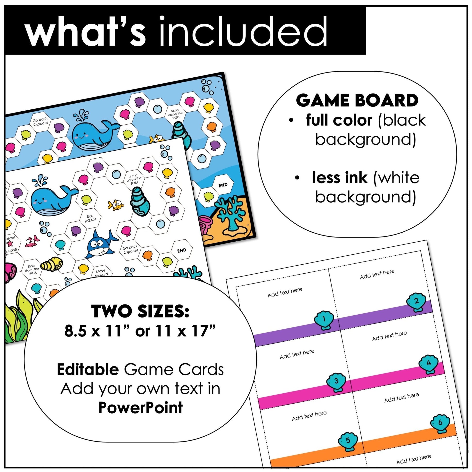 Make your own Board Games: Templates with Editable Cards | Use with any subject - Hot Chocolate Teachables