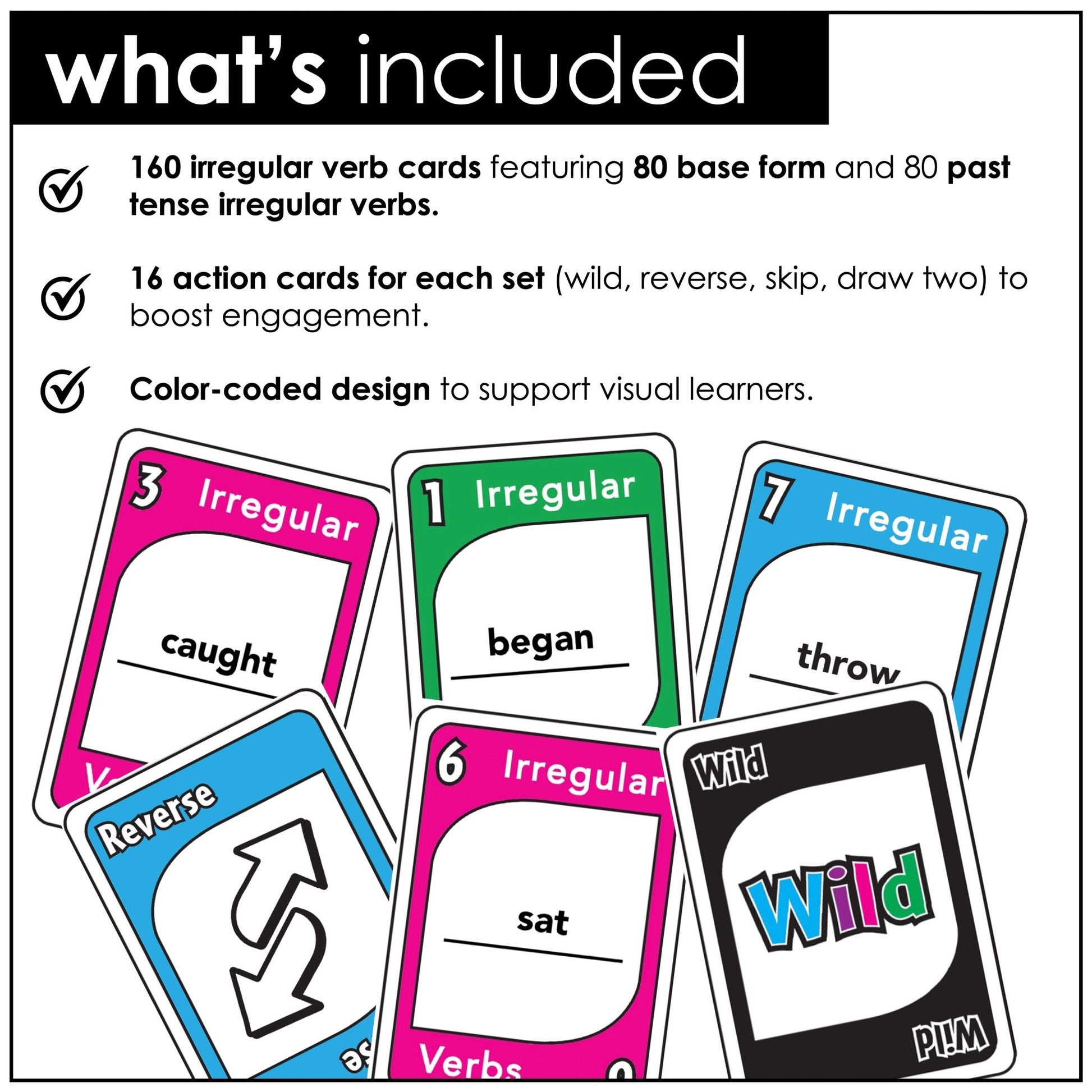 Past Simple Irregular Verbs Card Game: Change the verb from Present to Past - Hot Chocolate Teachables