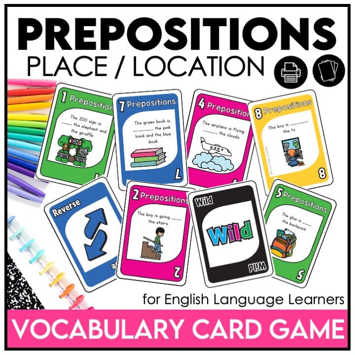 Prepositions of Place - Location Card Game - Hot Chocolate Teachables