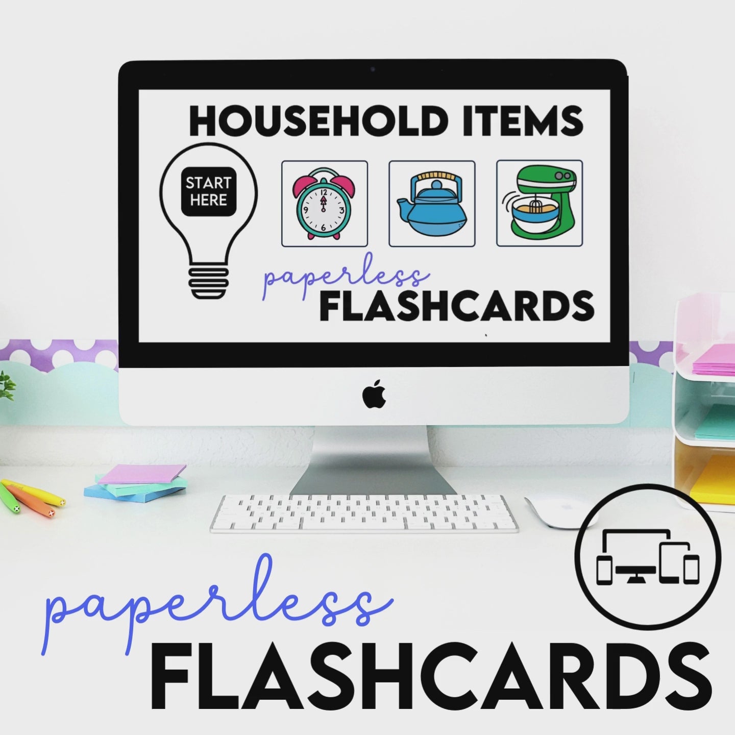 Load video: ESL House Vocabulary - Household Items Digital Flashcards &amp; Picture Dictionary