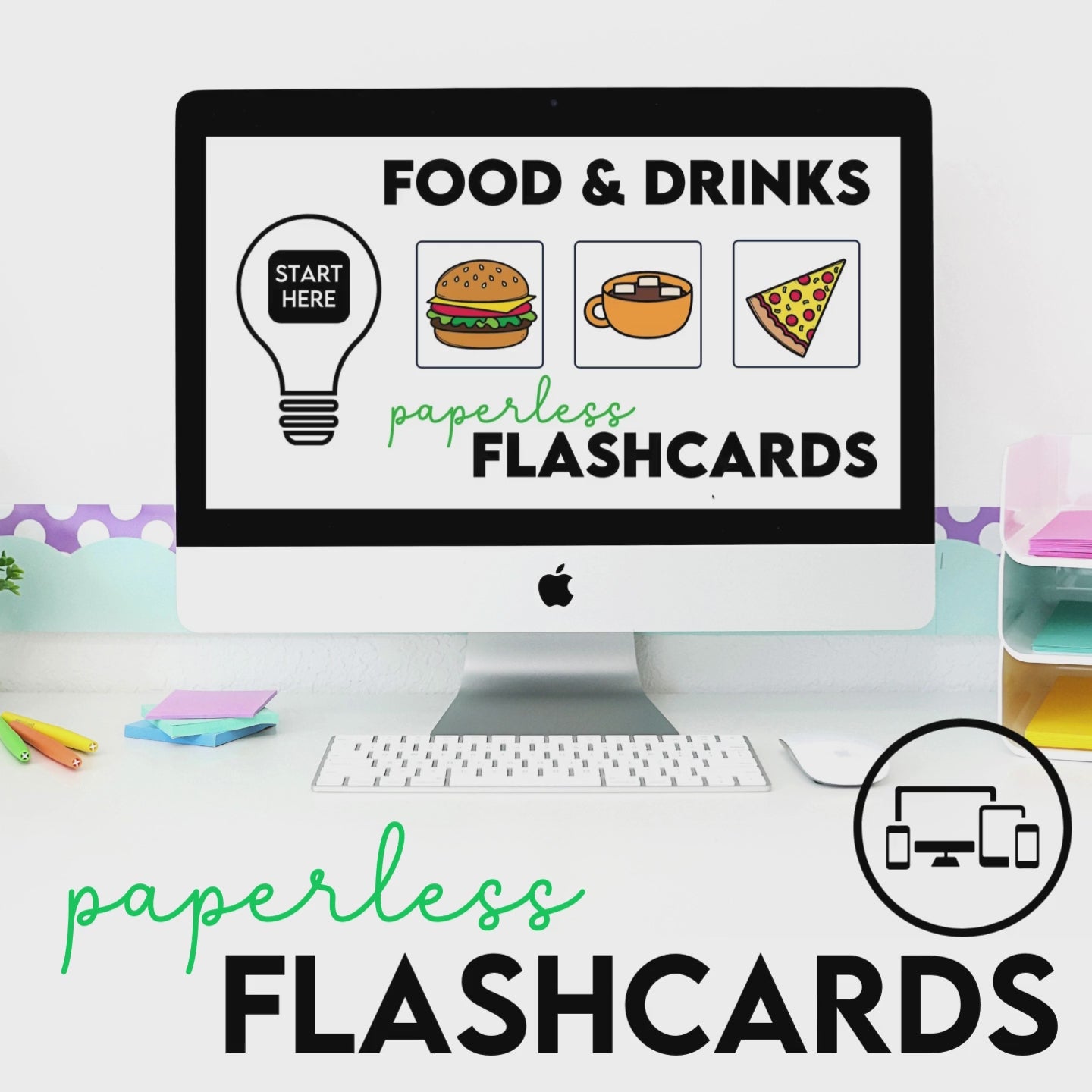 Load video: Food &amp; Drinks Flash Cards for Google Slides &amp; Vocabulary Picture Dictionary