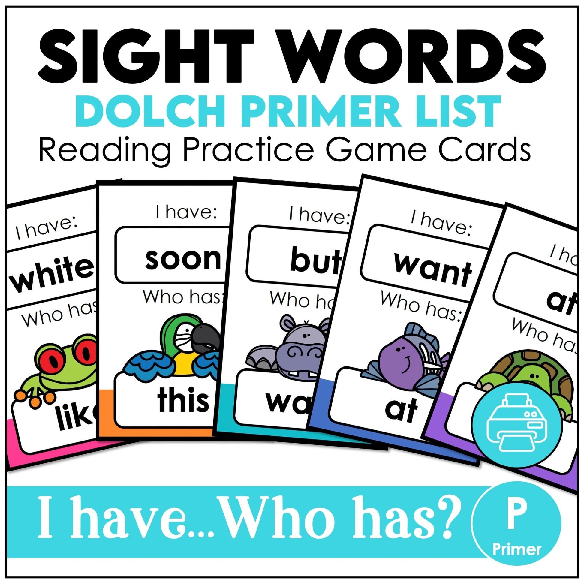 Primer Sight Words I Have, Who Has? – Dolch Sight Word Reading Card Game - Hot Chocolate Teachables