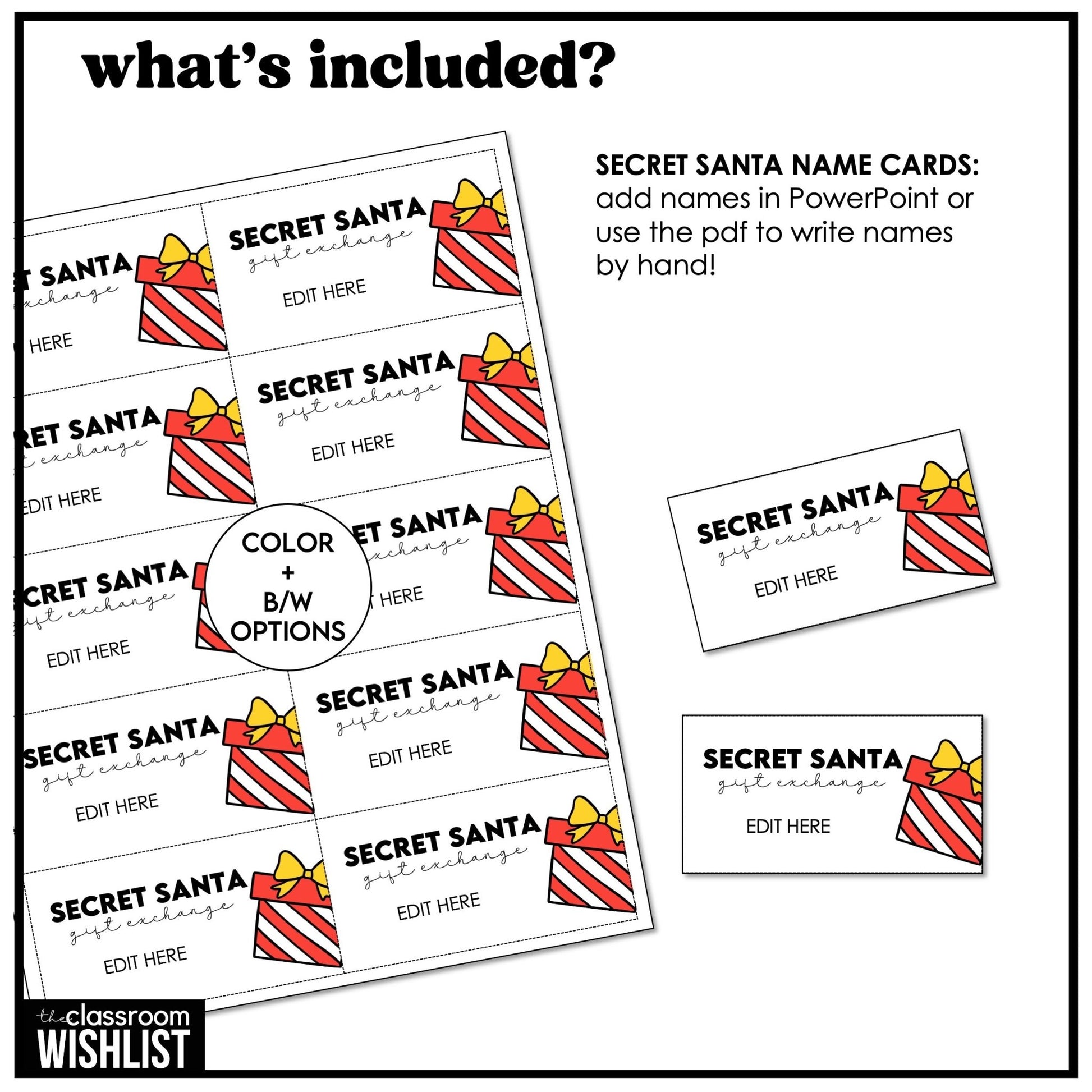 Secret Santa Gift Exchange Kit | Letter to Parents Template | Editable Text - Hot Chocolate Teachables
