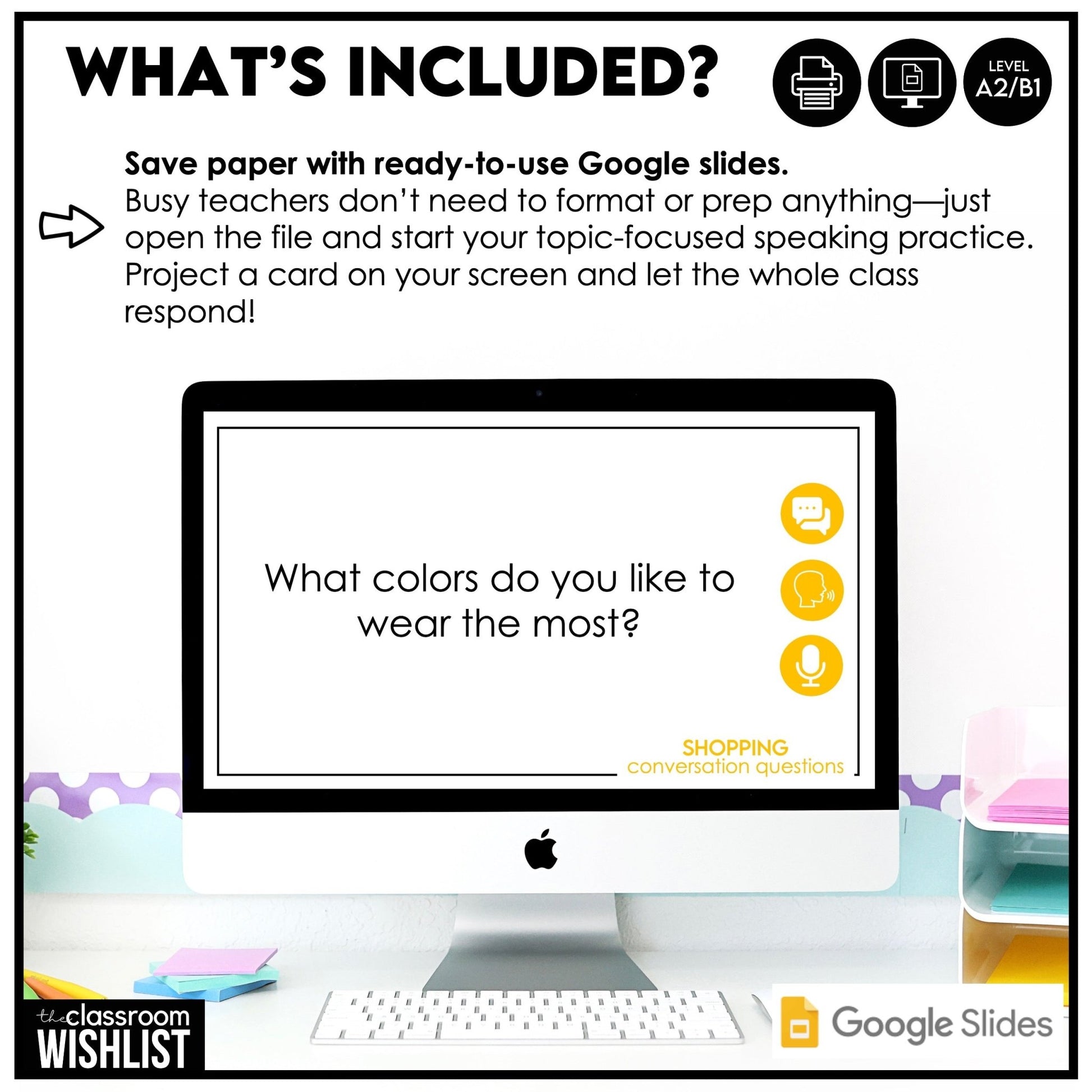 Shopping, Fashion & Trends Conversation Starter Question - Speaking Practice - Hot Chocolate Teachables