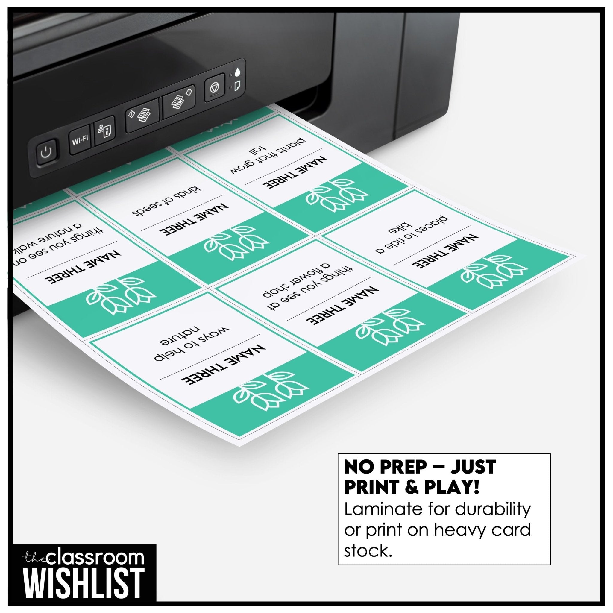 Spring Vocabulary Card Game for ESL | Name 3 Things Think Fast Speaking Activity - Hot Chocolate Teachables