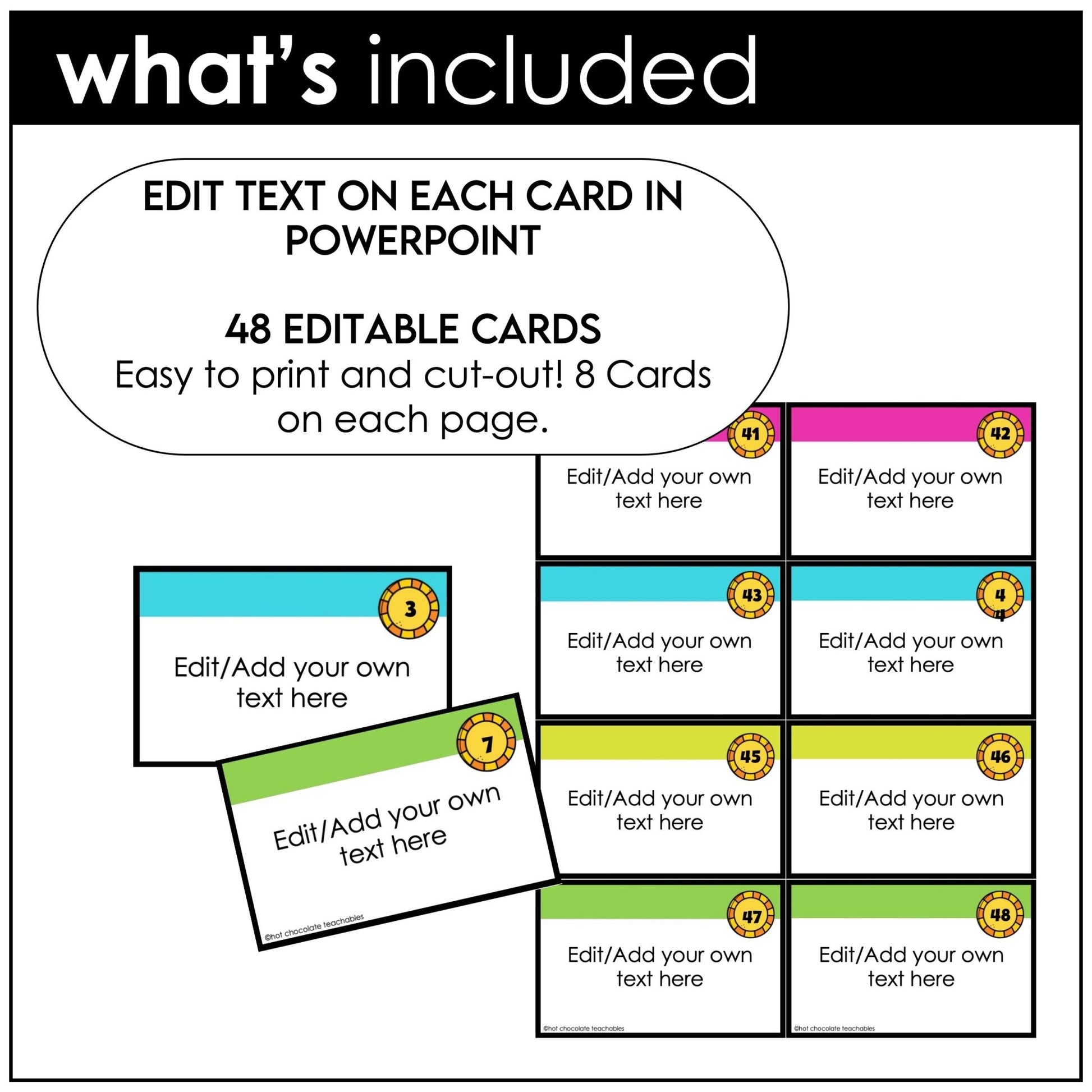 Summer Board Game Template for ANY subject with Editable Game Cards - Hot Chocolate Teachables