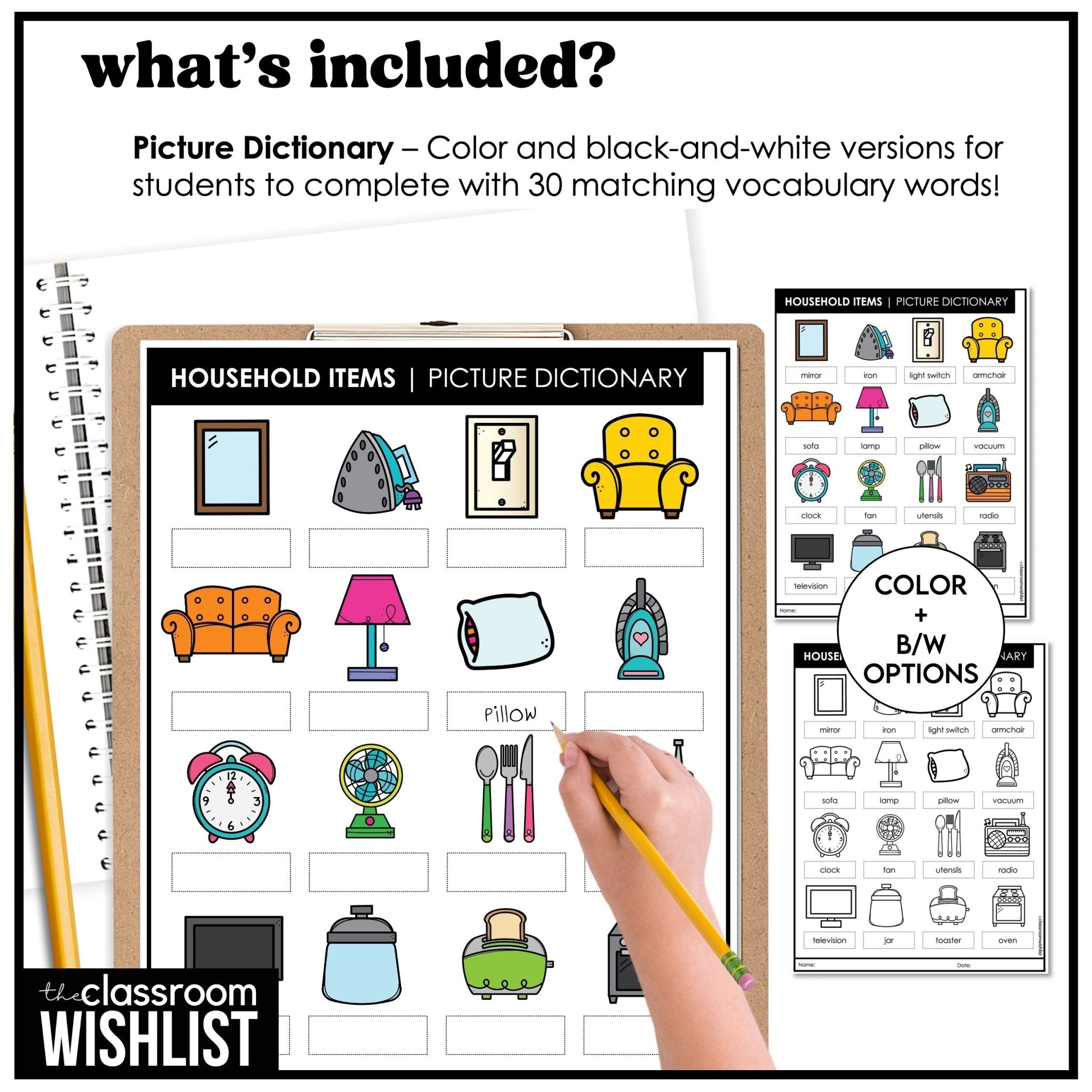 Things in a House Vocabulary Flashcard Bundle | Print & Digital | ESL, EFL, ELL - Hot Chocolate Teachables