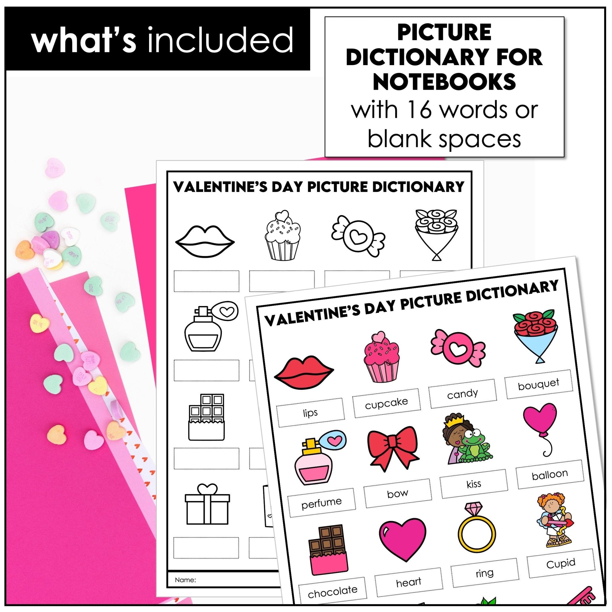 Valentine’s Day Vocabulary Pack – ESL Flashcards, Worksheets & Activities - Hot Chocolate Teachables