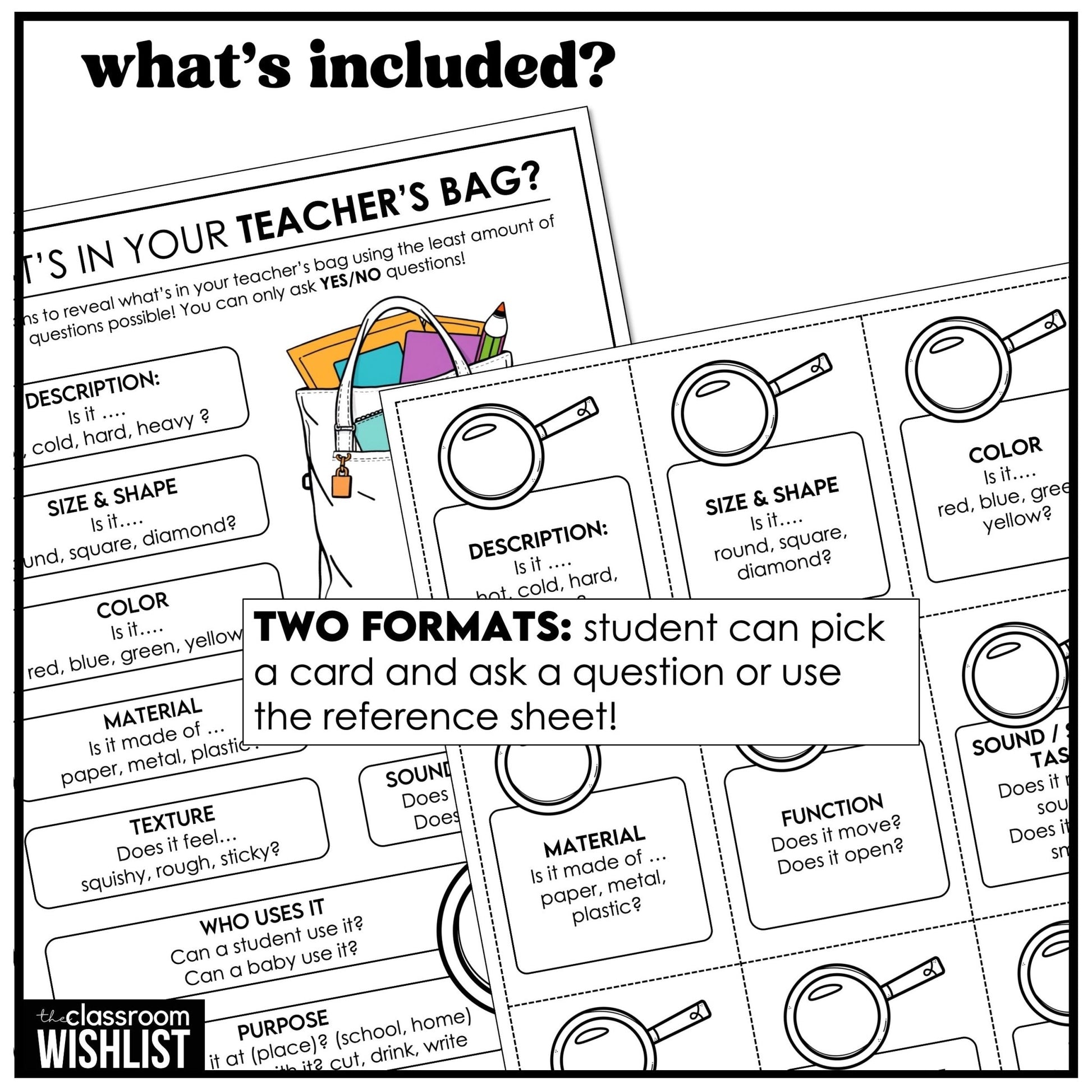 What’s in Your Teacher’s Bag? | Back to School Ice Breaker Guessing Game - Hot Chocolate Teachables