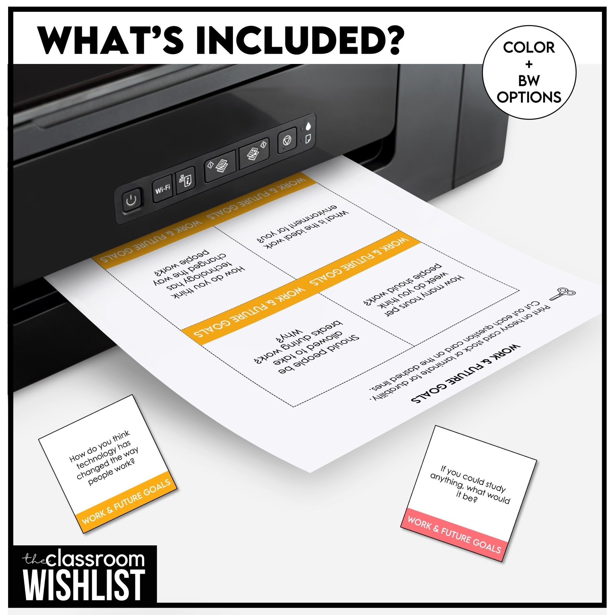 Work, Jobs & Future Goals Conversation Starters | 60 Discussion Question Prompts - Hot Chocolate Teachables