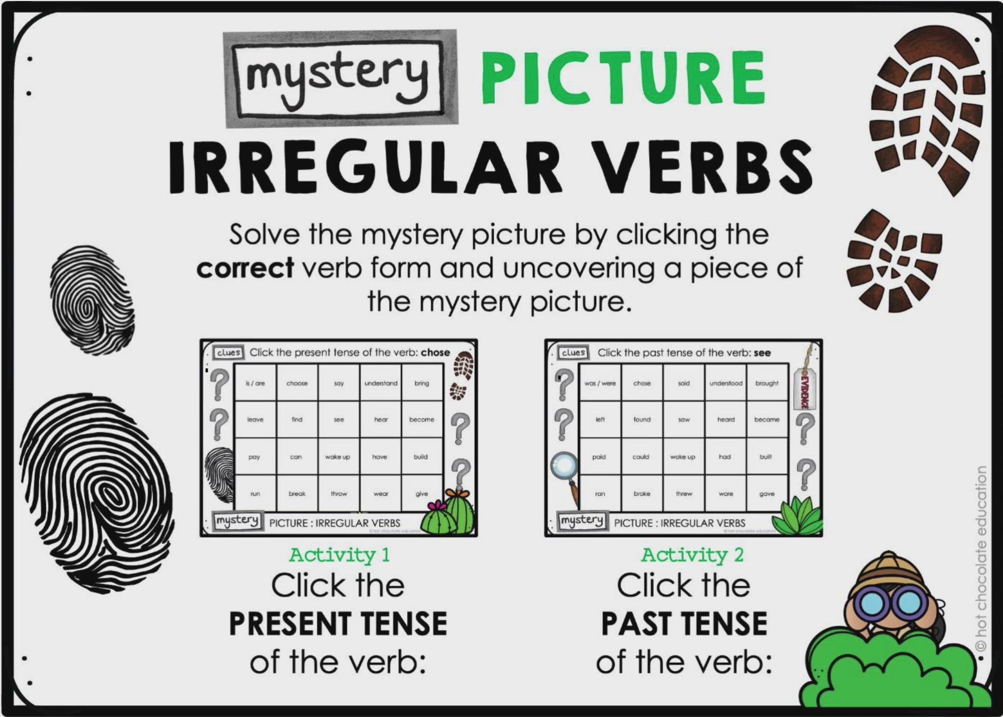 Load video: Irregular Verb Mystery Picture  - Boom Cards