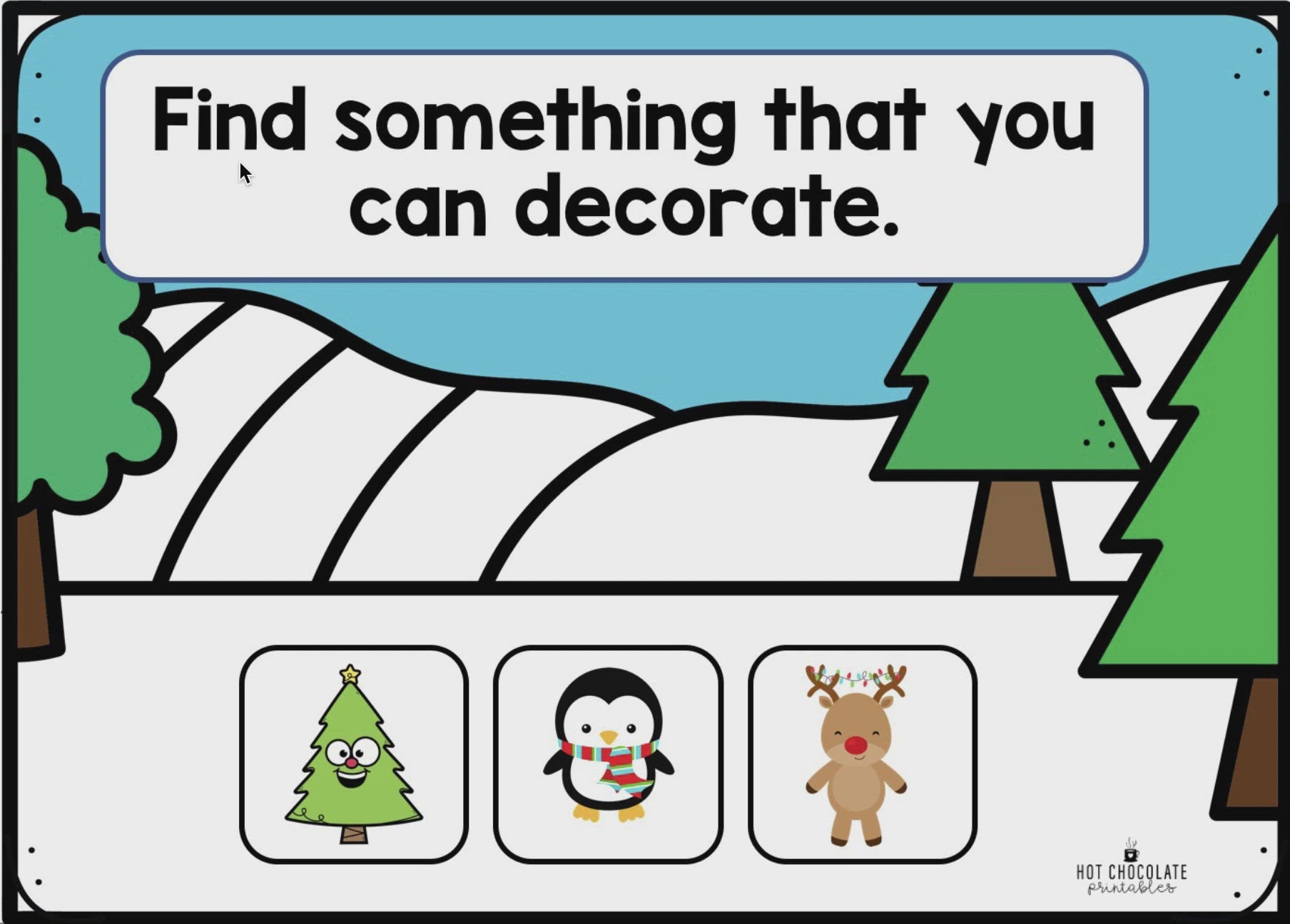 Load video: Winter and Christmas Vocabulary Boom Cards